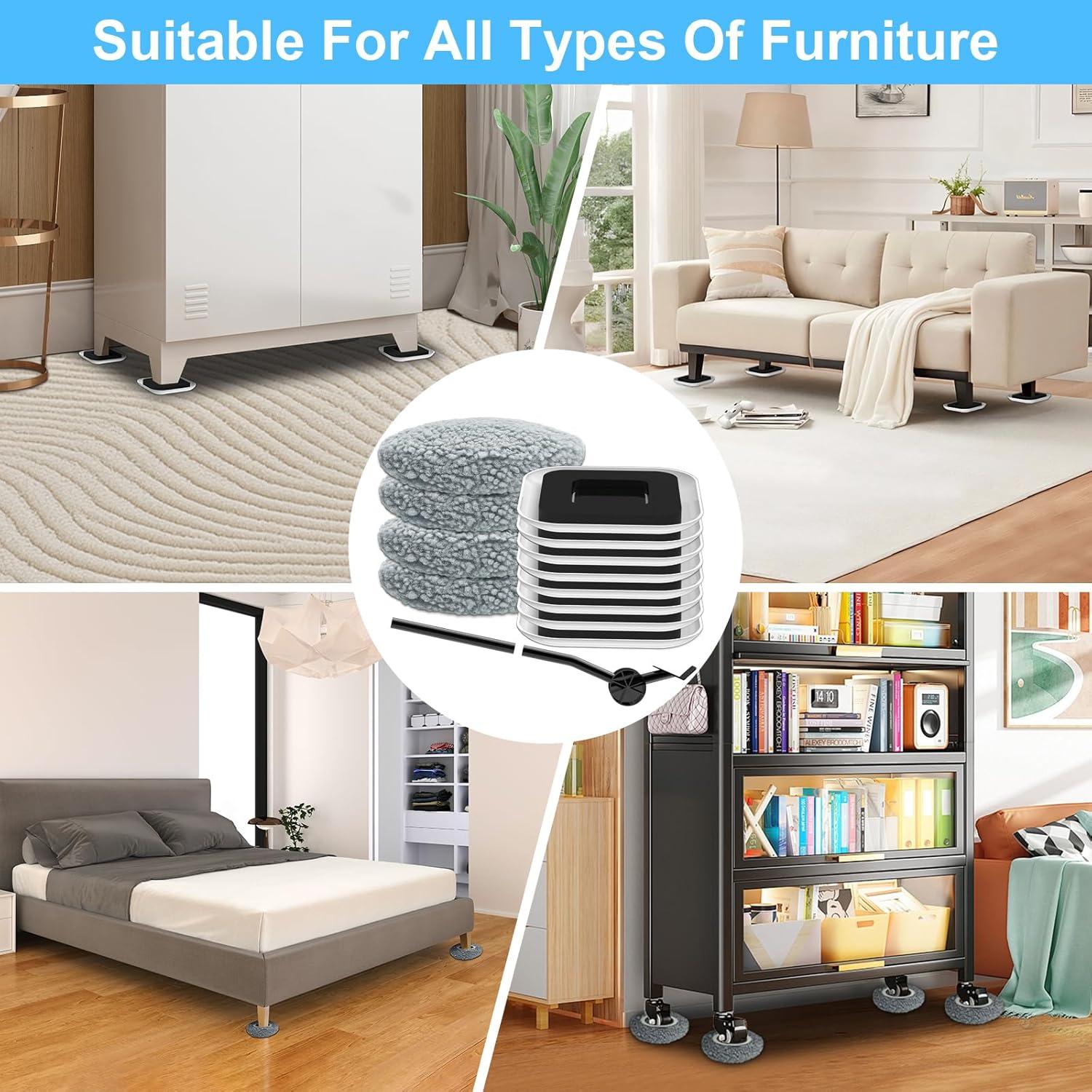 Deslizadores de Muebles KISSCORE 3-en-1 con Elevador y Calcetines