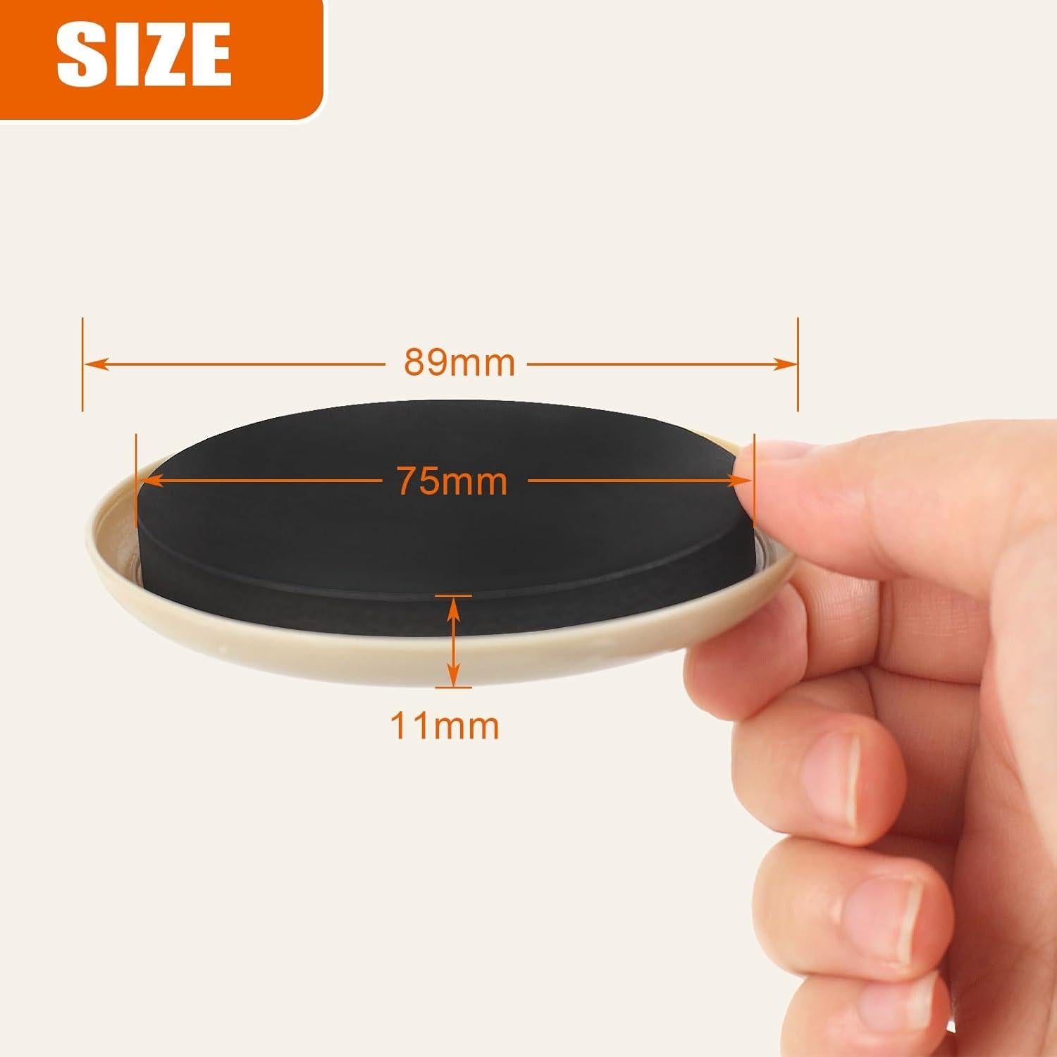 Deslizadores de Muebles Ninsula 10 Piezas 8.89 cm Reutilizables