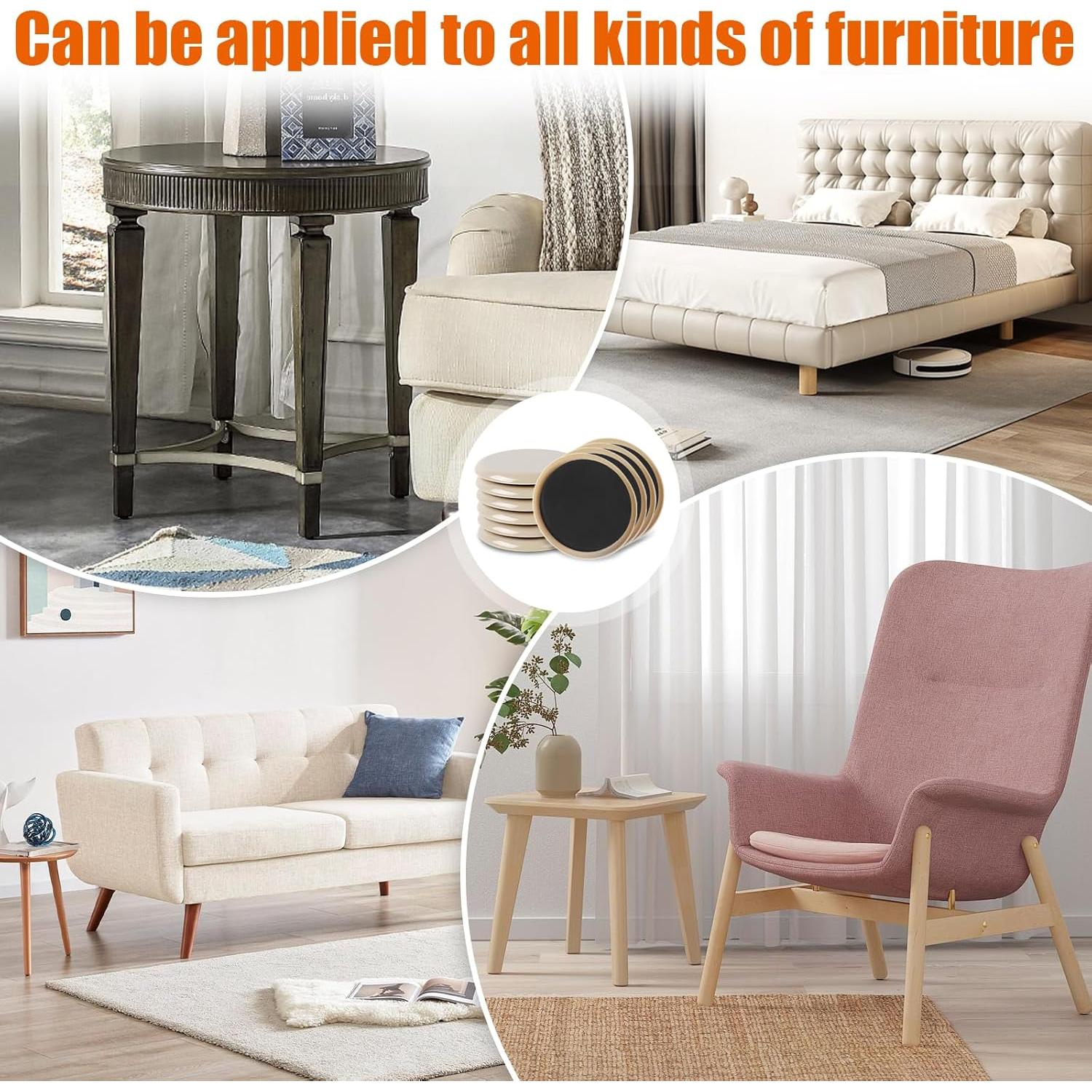 Deslizadores de Muebles Ninsula 10 Piezas 8.89 cm Reutilizables