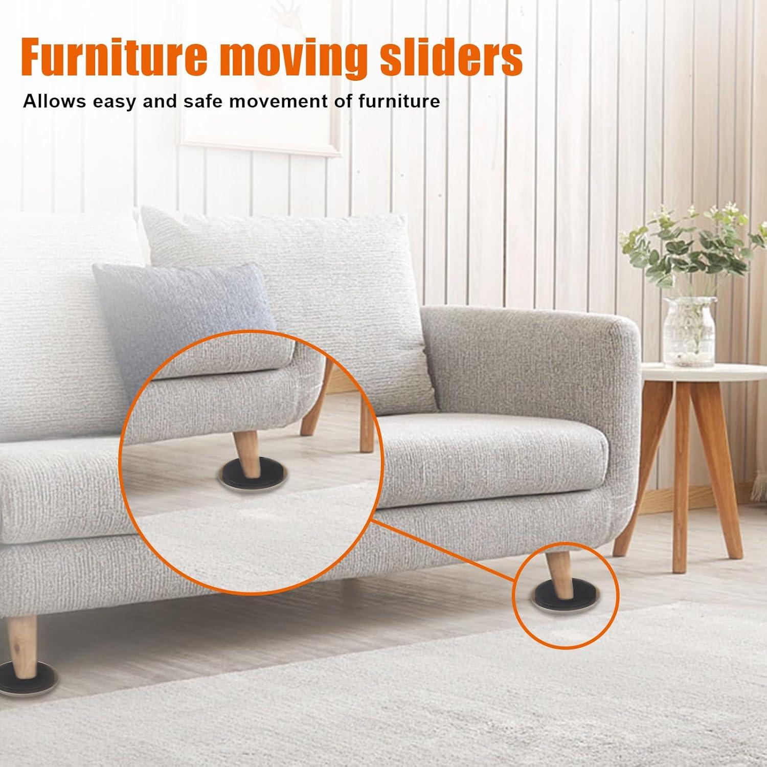 Deslizadores de Muebles Ninsula 10 Piezas 8.89 cm Reutilizables