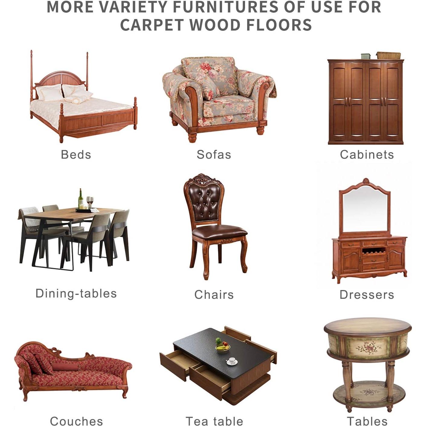 Deslizadores de Muebles Ezprotekt 8 Piezas 24.1x14.6cm Reutilizables