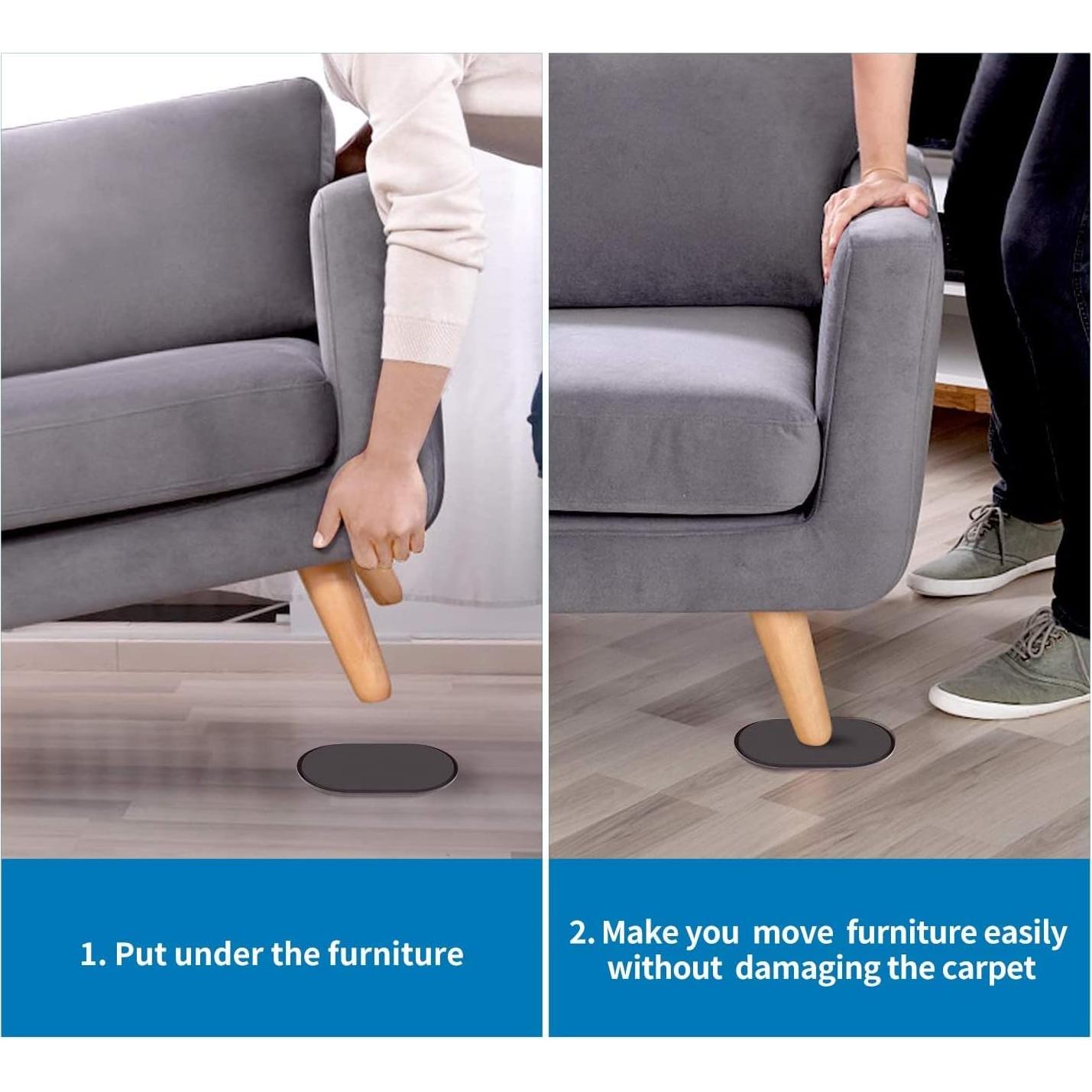 Deslizadores de Muebles Ezprotekt 8 Piezas 24.1x14.6cm Reutilizables