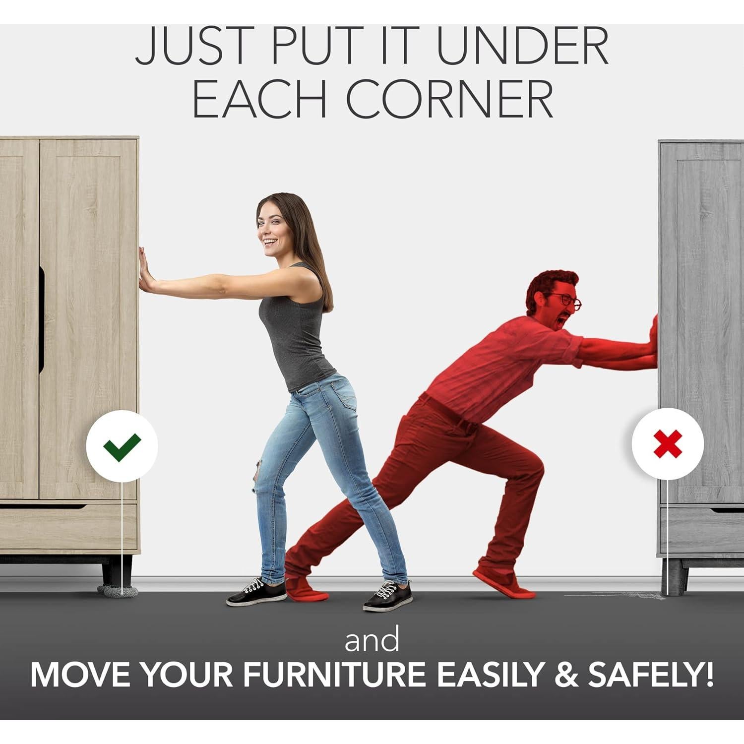 Deslizadores de Muebles X-PROTECTOR 8+8 Multi-Superficie 6.35 cm