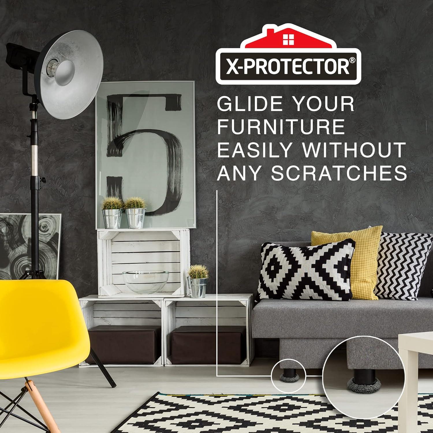 Deslizadores de Muebles X-PROTECTOR 8+8 Multi-Superficie 6.35 cm