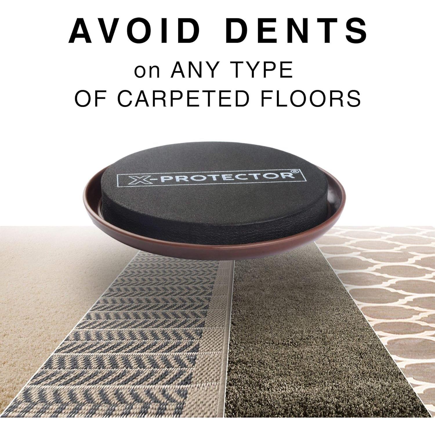 Deslizadores de Muebles para Alfombra X-PROTECTOR 8 PCS 8.89 cm