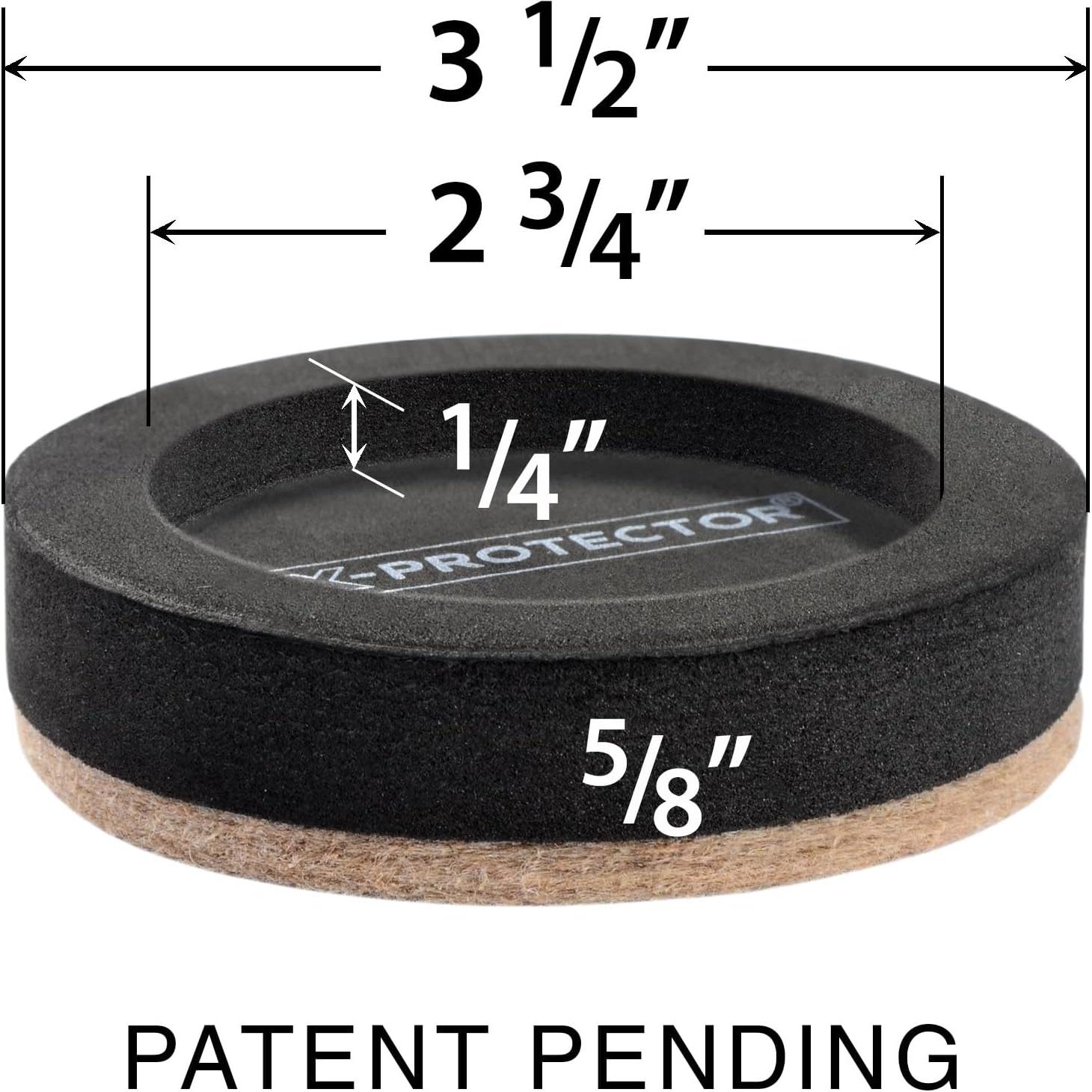 Deslizadores de Muebles X-PROTECTOR 16 PCS 8.89 cm Fieltro