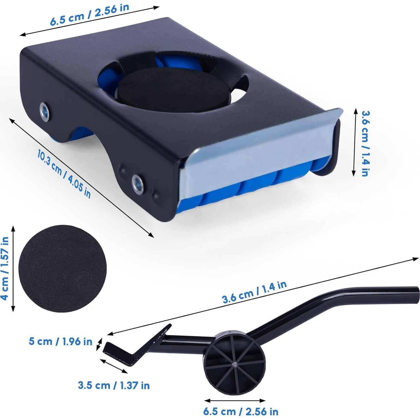 Deslizadores de Muebles DoReFaSol - 4 Carros con Ruedas 317.5kg