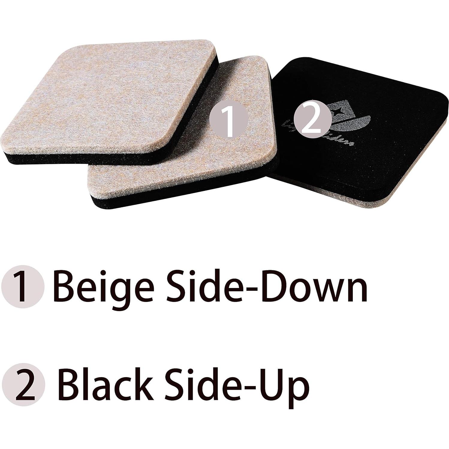 Deslizadores de Fieltro Cuadrados Liyic 10 cm para Muebles