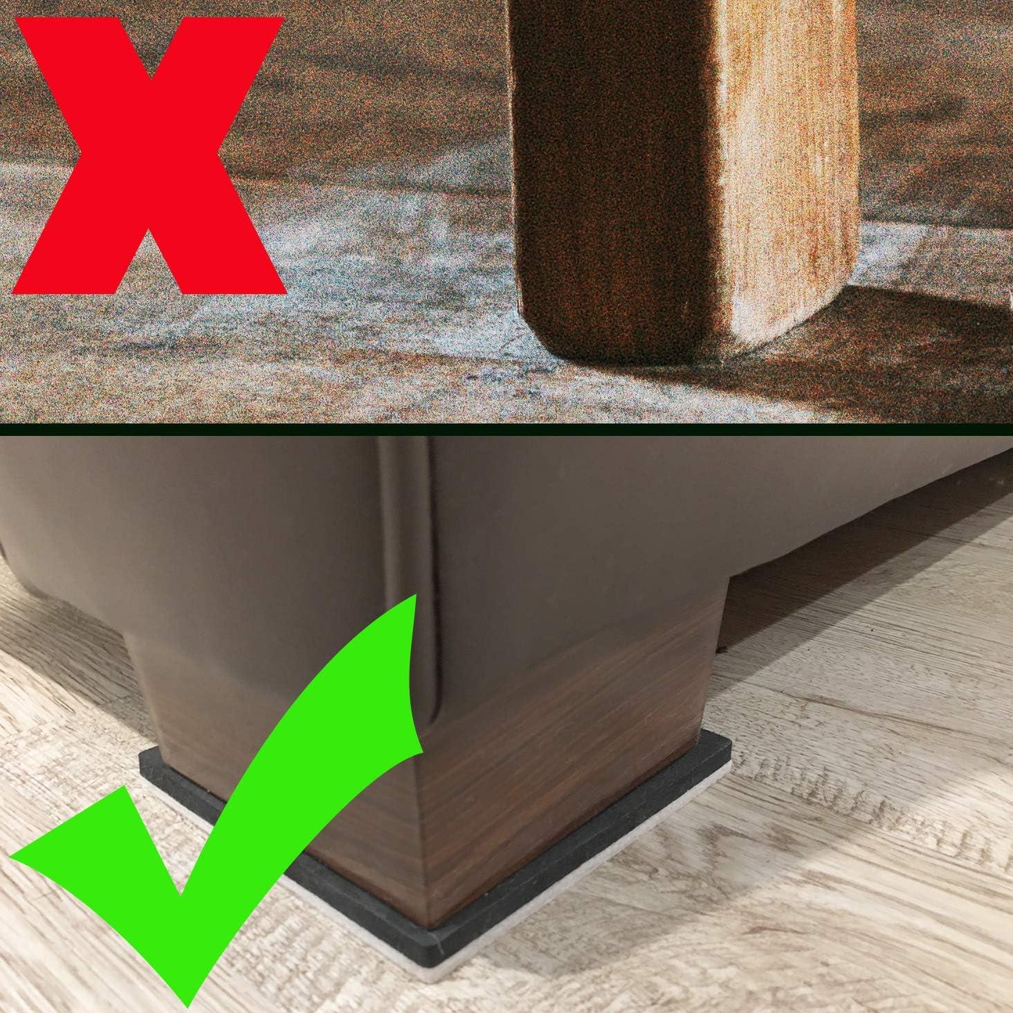 Deslizadores de Fieltro Cuadrados Liyic 10 cm para Muebles