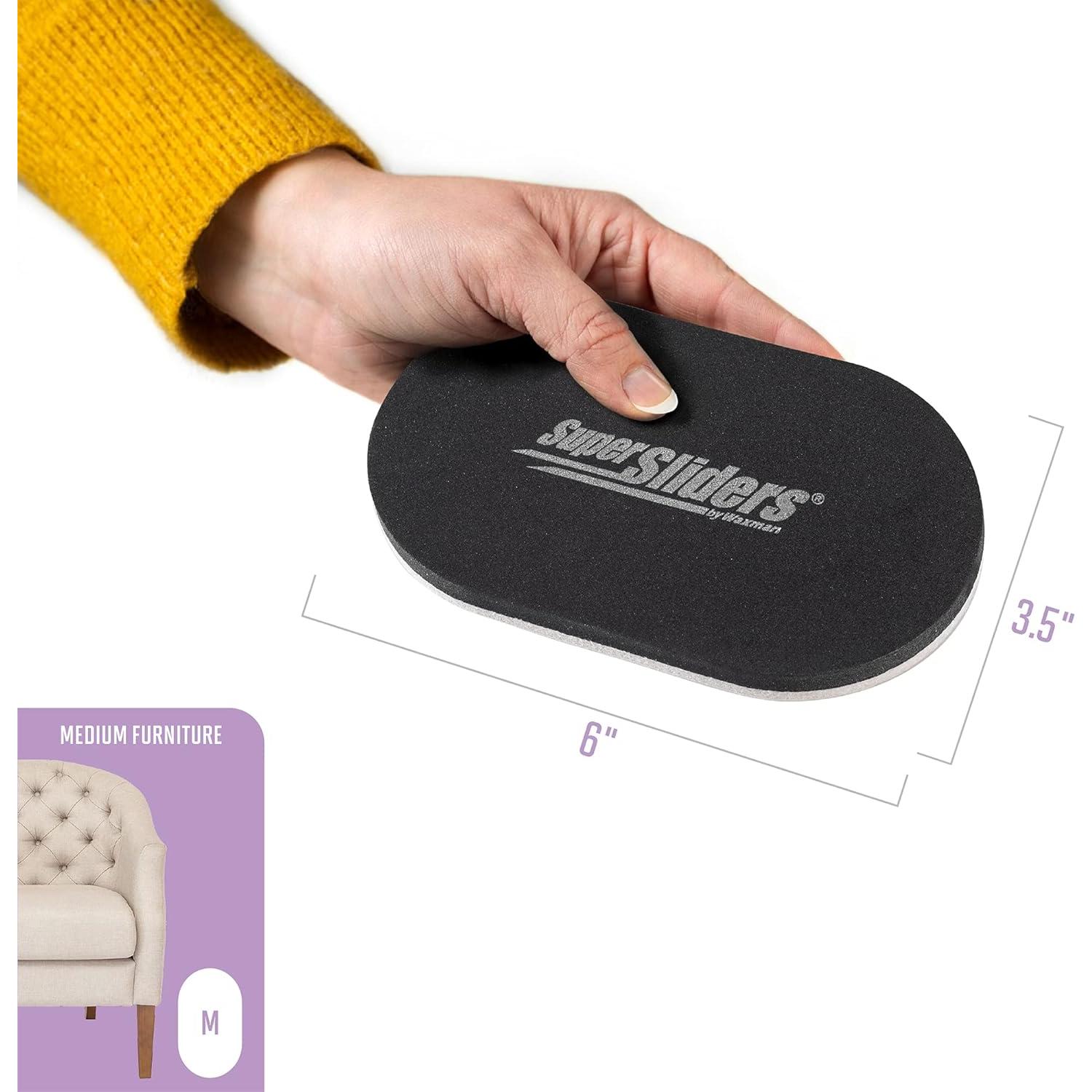 Deslizadores Reutilizables Waxman Ovalados 8.9x15.2 cm Beige (4 Pz)