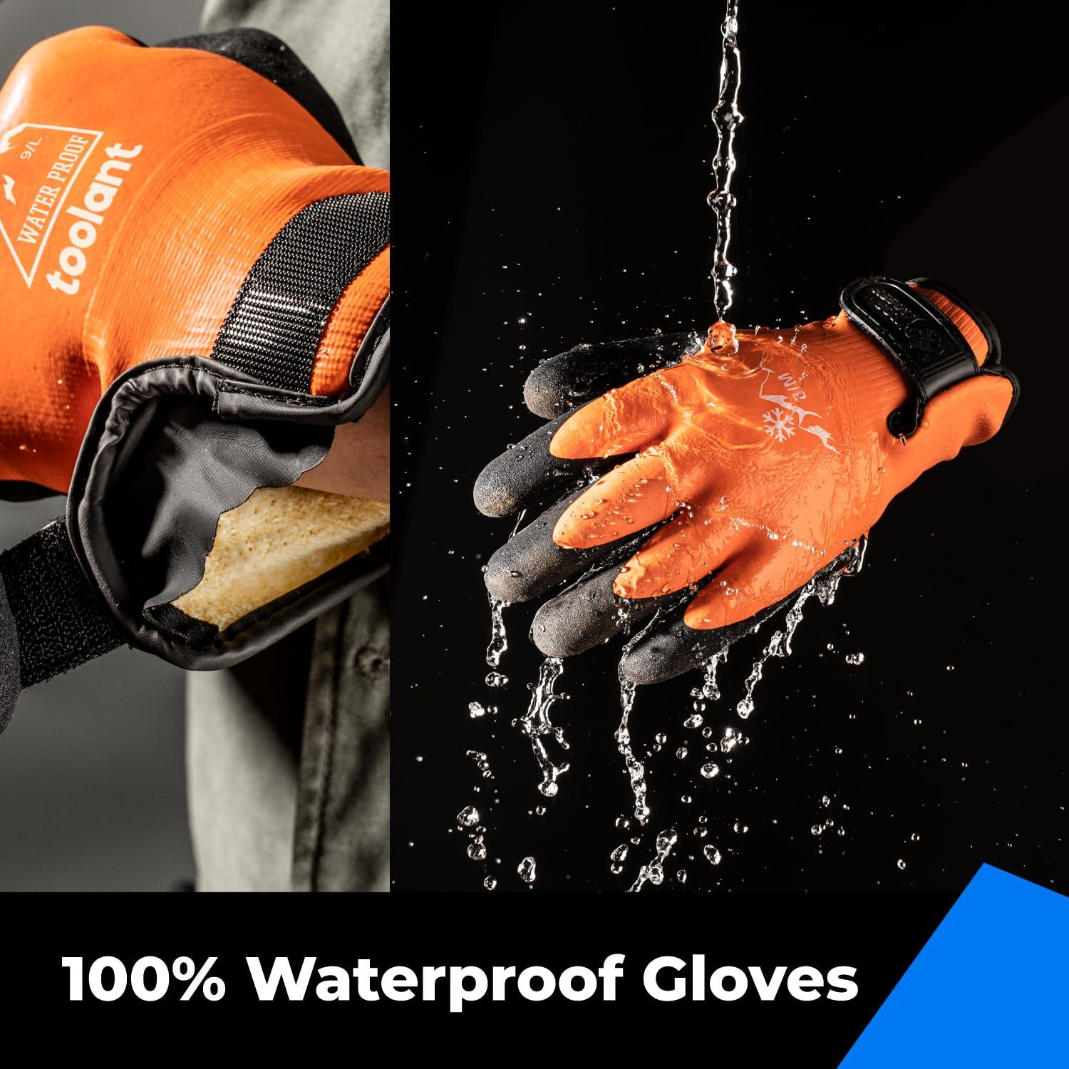 Guantes Impermeables Toolant para Trabajo Invierno Talla S