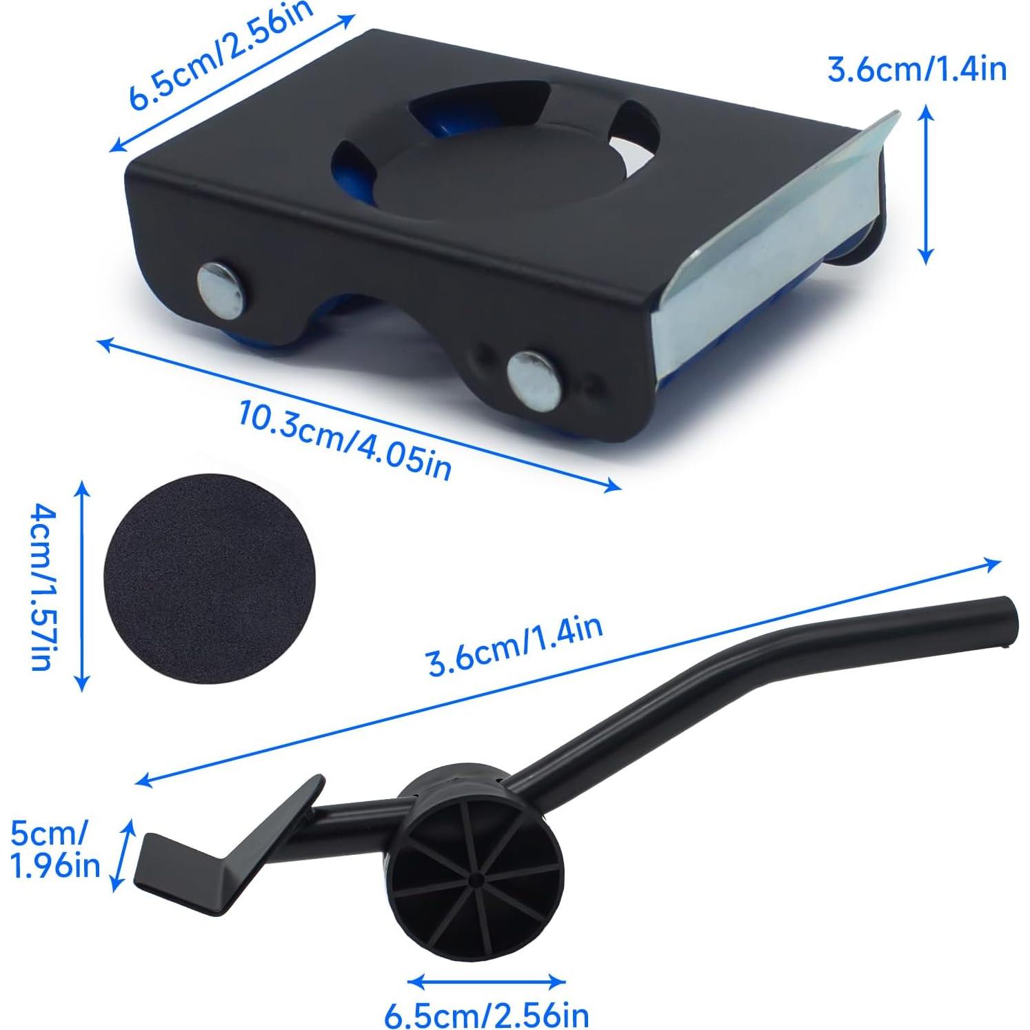 Juego de Herramientas para Levantar Muebles Skyzntn - 4 Deslizadores de Metal con Ruedas - Capacidad 340kg