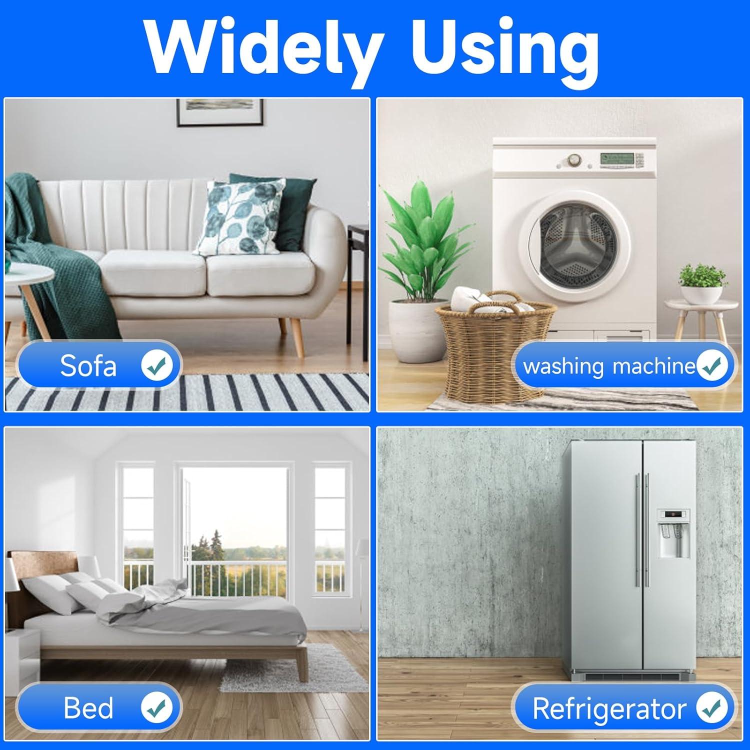 Juego de Herramientas para Levantar Muebles Skyzntn - 4 Deslizadores de Metal con Ruedas - Capacidad 340kg