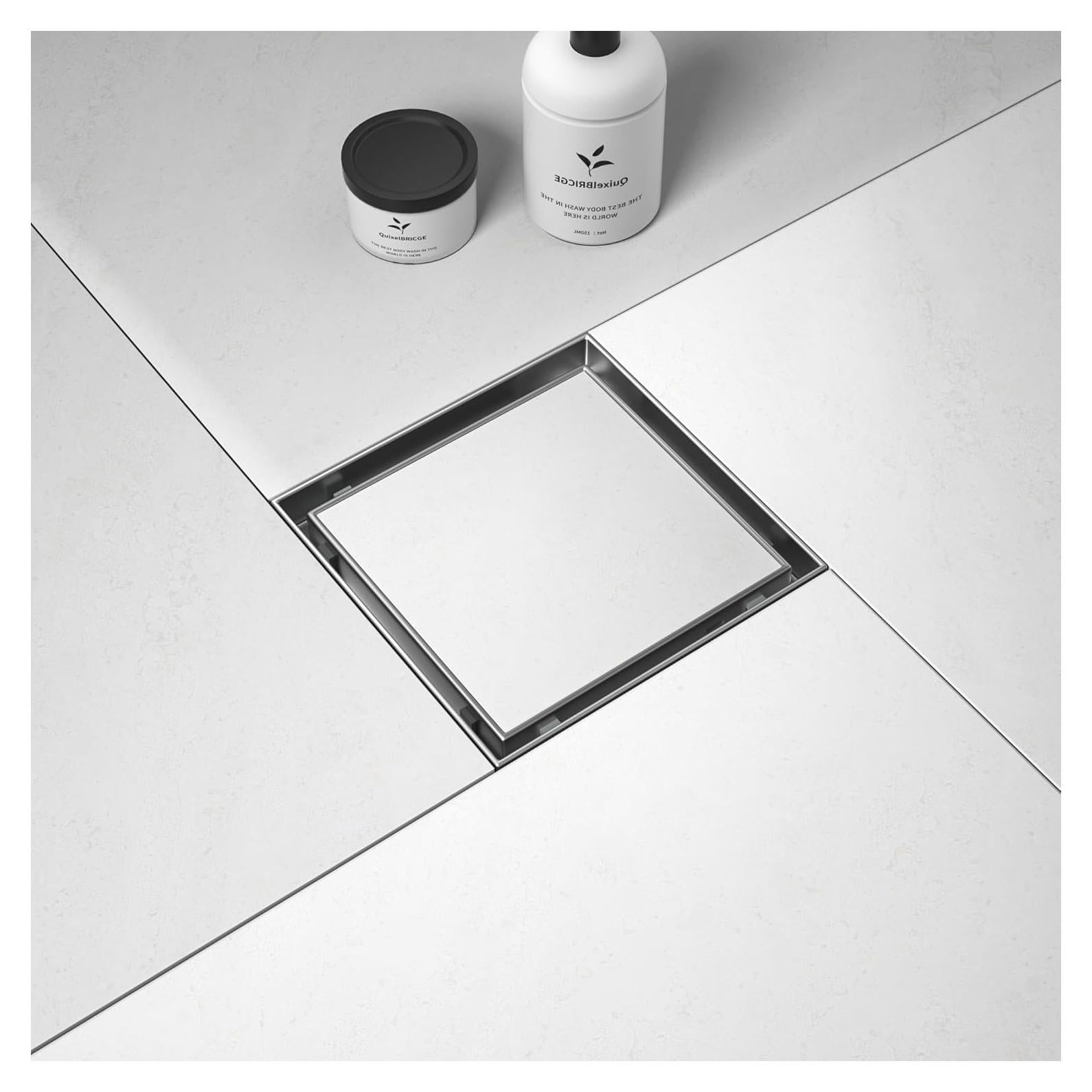 Desagüe de Ducha Cuadrado 15.24 cm Bernkot Acero Inoxidable