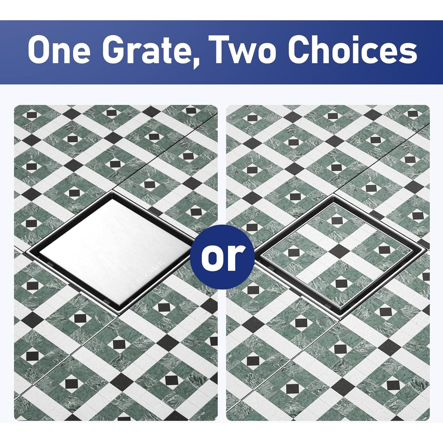 Desagüe de Ducha Cuadrado 15.24 cm Bernkot Acero Inoxidable