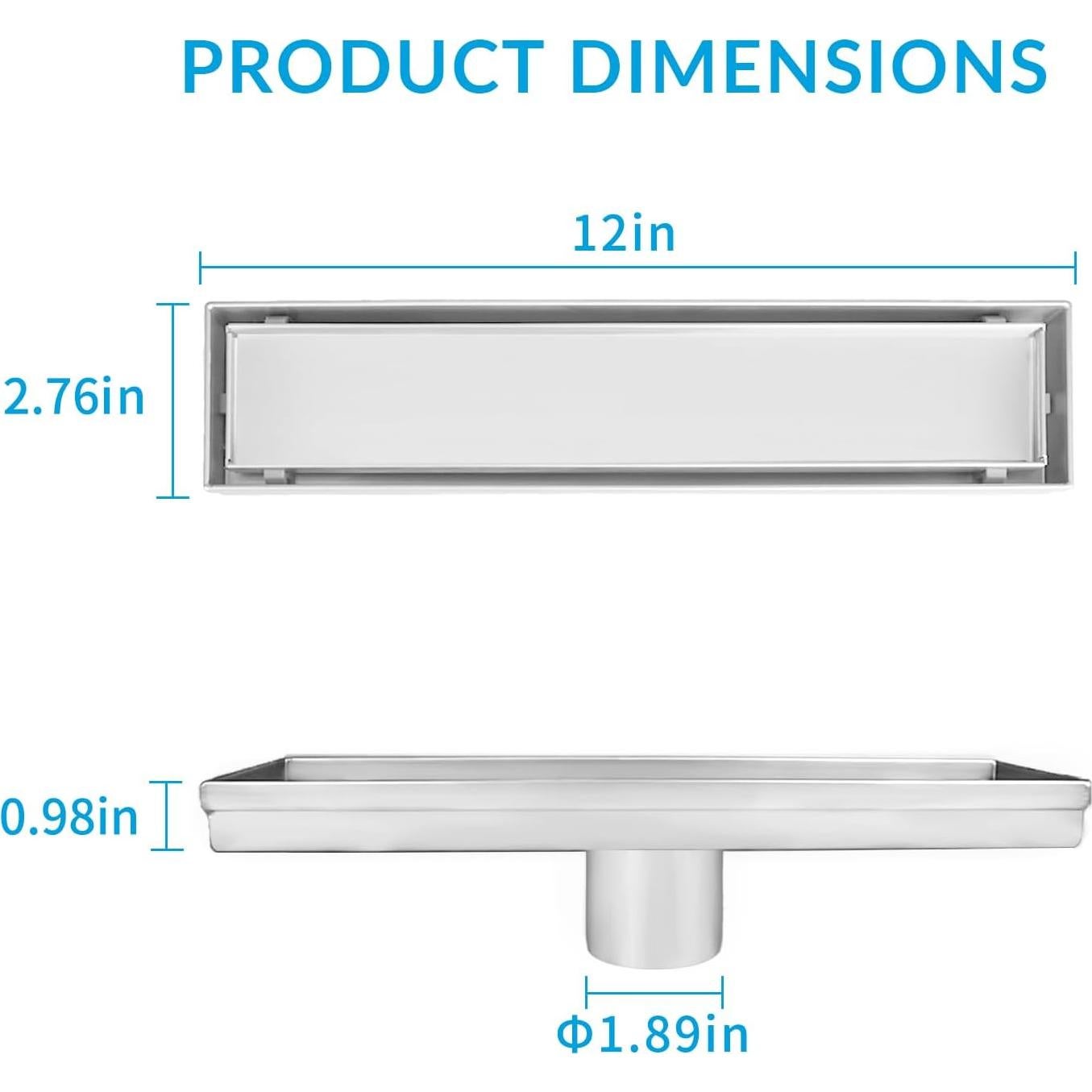 Desagüe Lineal de Ducha Eblog 30.48 cm Acero Inoxidable