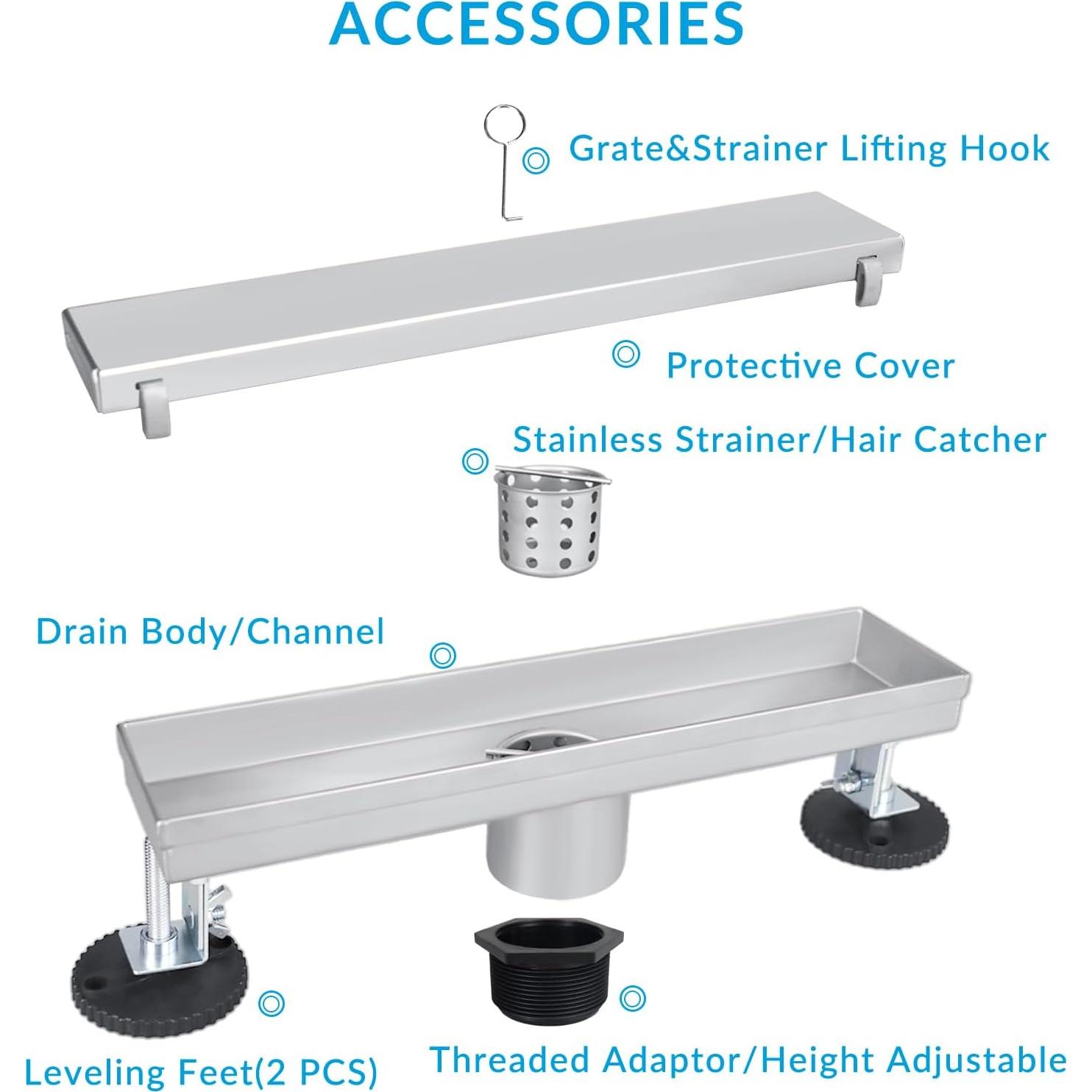 Desagüe Lineal de Ducha Eblog 30.48 cm Acero Inoxidable
