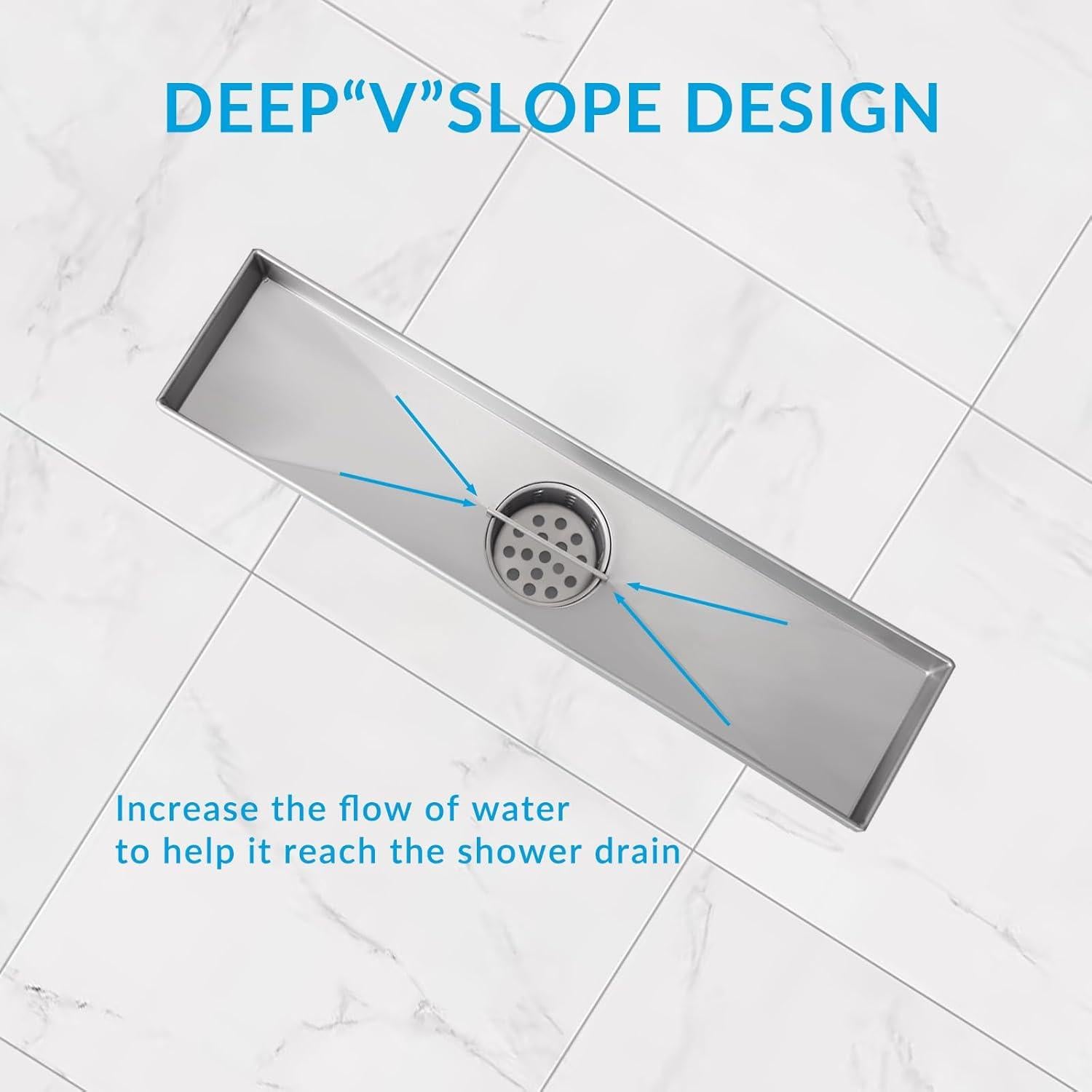 Desagüe Lineal de Ducha Eblog 30.48 cm Acero Inoxidable
