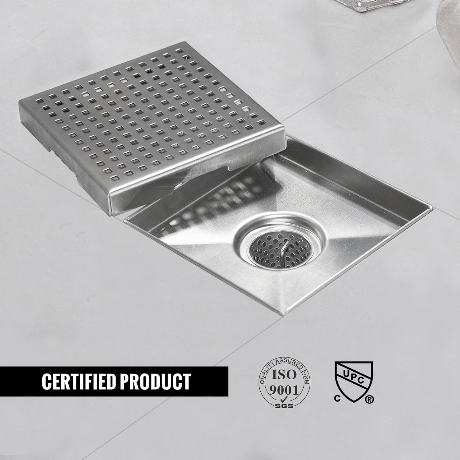 Desagüe de Ducha Cuadrado Elefloom 10.16 cm Acero Inoxidable AISI 304