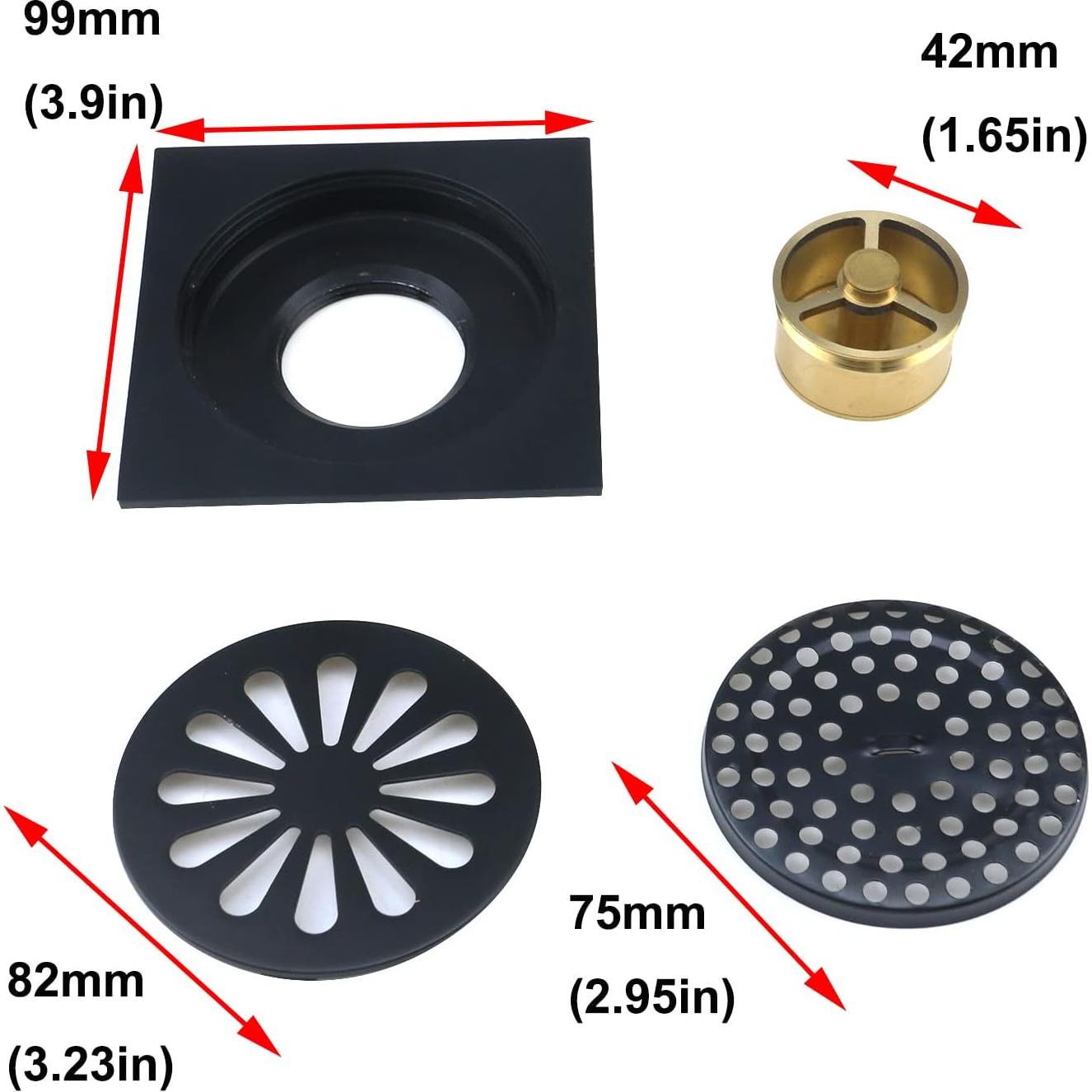 Desagüe de Piso Antrader Cuadrado 9.9 cm Antitaponamiento