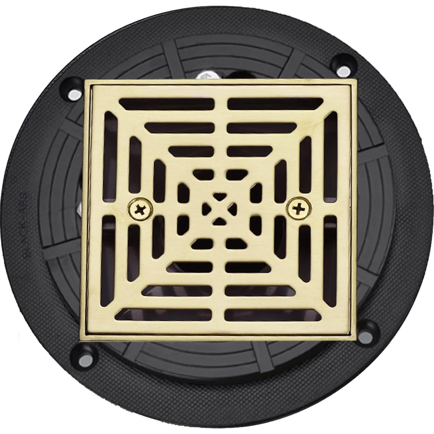 Drenaje de Ducha Cuadrado RANDOM 10 cm Dorado Cepillado SUS304