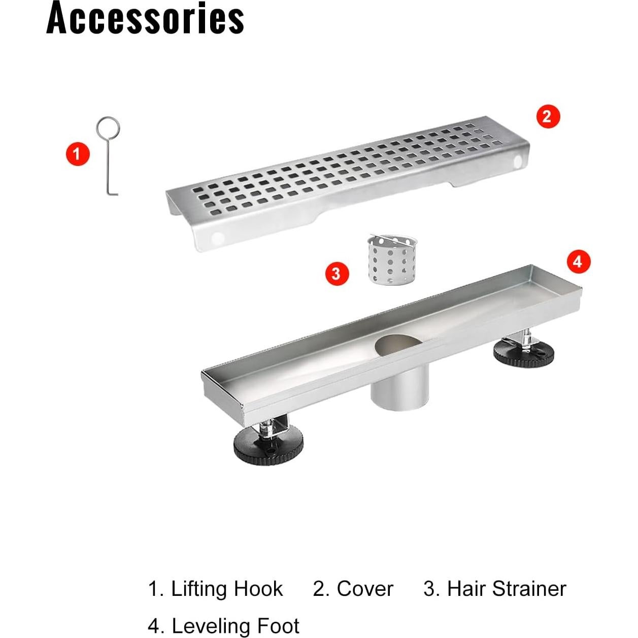 Desagüe Lineal de Ducha SaniteModar 30.48 cm Acero Inoxidable