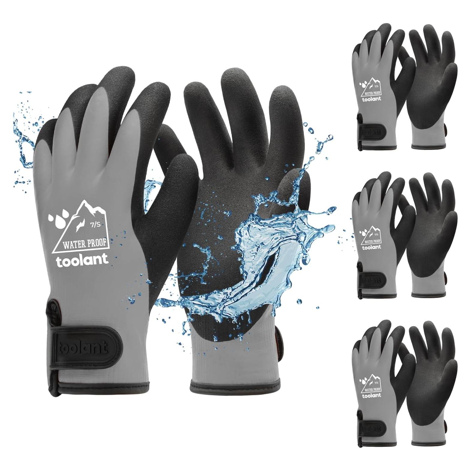 Guantes Toolant Impermeables Térmicos 3 Pares Gris Pequeño