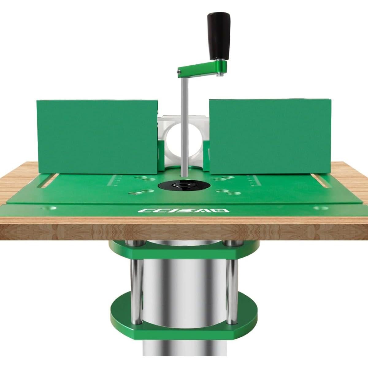 Router Table Lift System for 65mm Diameter Motors, Router Lift Base with Router Table Insert Plate for Router Working Benches Woodworking Engraving DIY Tools