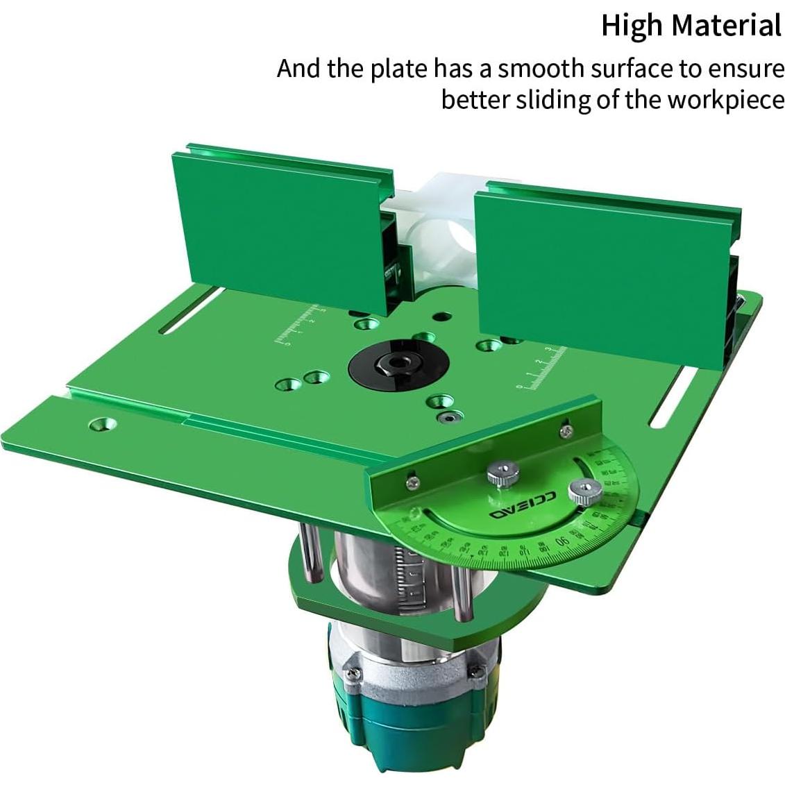 Router Table Lift System for 65mm Diameter Motors, Router Lift Base with Router Table Insert Plate for Router Working Benches Woodworking Engraving DIY Tools