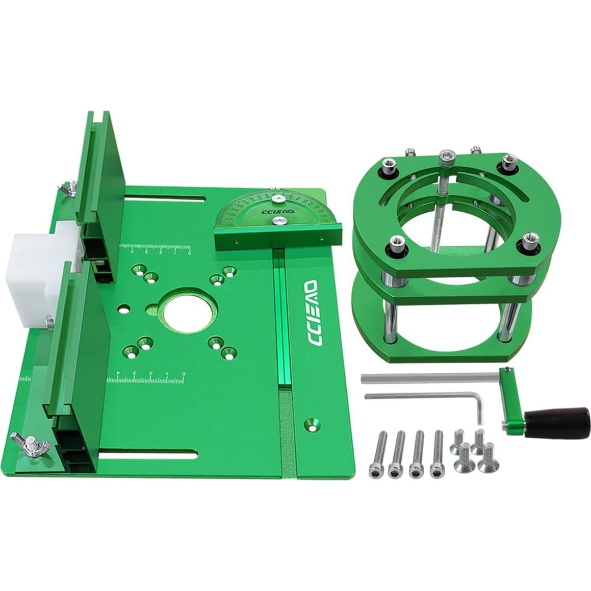 Router Table Lift System for 65mm Diameter Motors, Router Lift Base with Router Table Insert Plate for Router Working Benches Woodworking Engraving DIY Tools