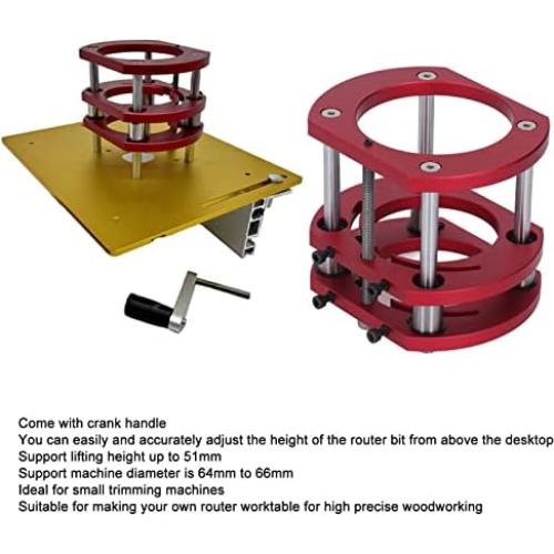 Base de Router Ejoyous con Elevación 51mm y Sujeción 4 Garras