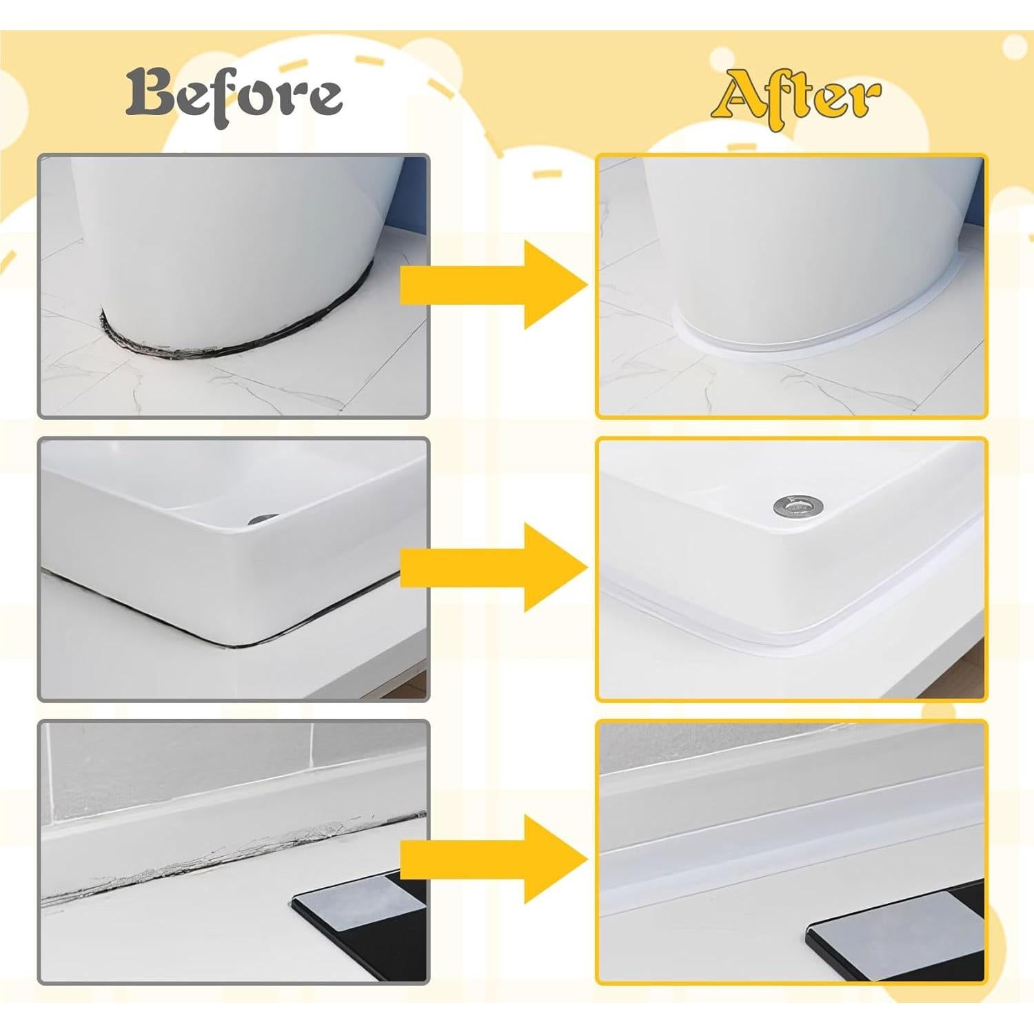 Cinta de Sellado Autoadhesiva ABSOFINE Blanca 5m para Baño