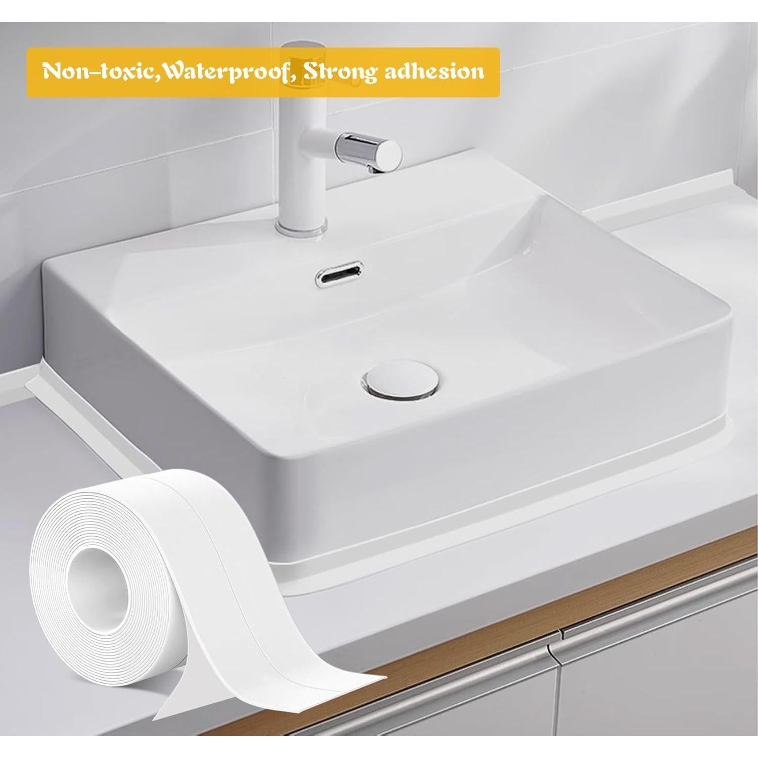 Cinta de Sellado Autoadhesiva ABSOFINE Blanca 5m para Baño