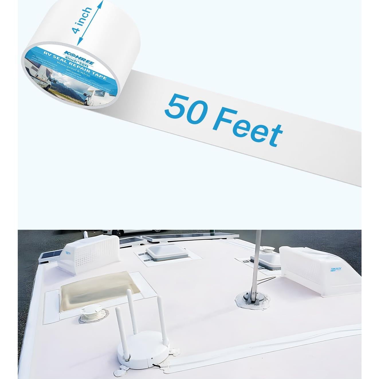Cinta de Sellado Kohree 10 cm x 15 m Impermeable para RV