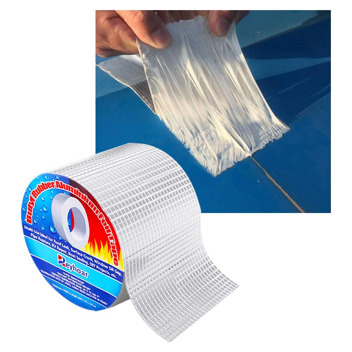 Cinta Impermeable Multiuso Reyhoar 10cm x 5m Butilo Aluminio