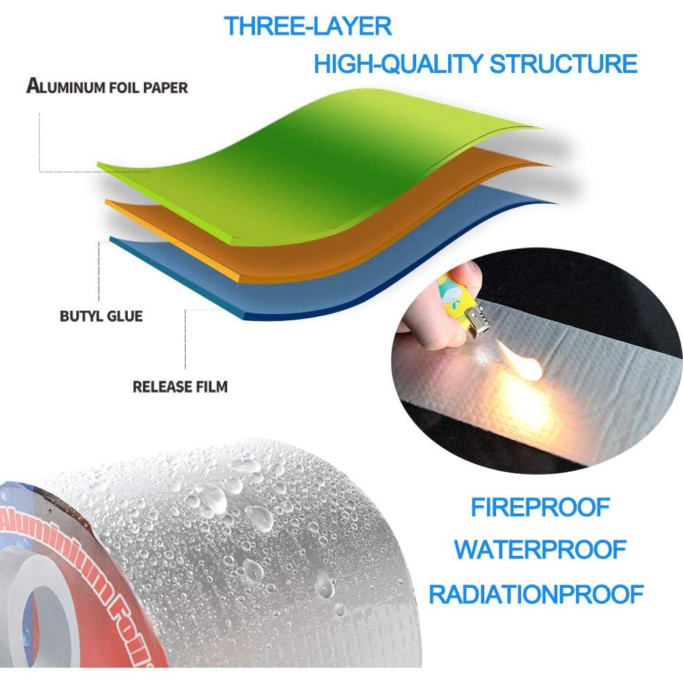 Cinta Impermeable Multiuso Reyhoar 10cm x 5m Butilo Aluminio