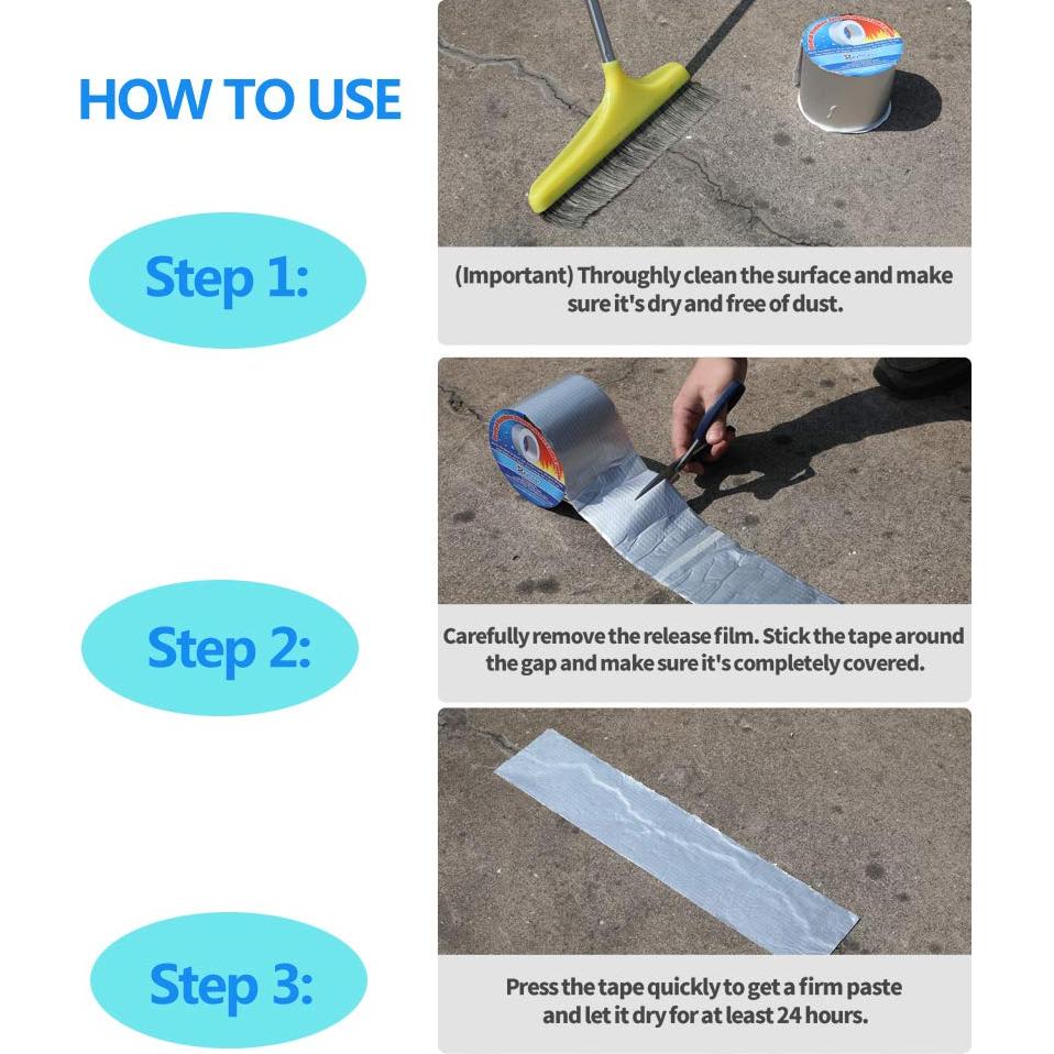 Cinta Impermeable Multiuso Reyhoar 10cm x 5m Butilo Aluminio