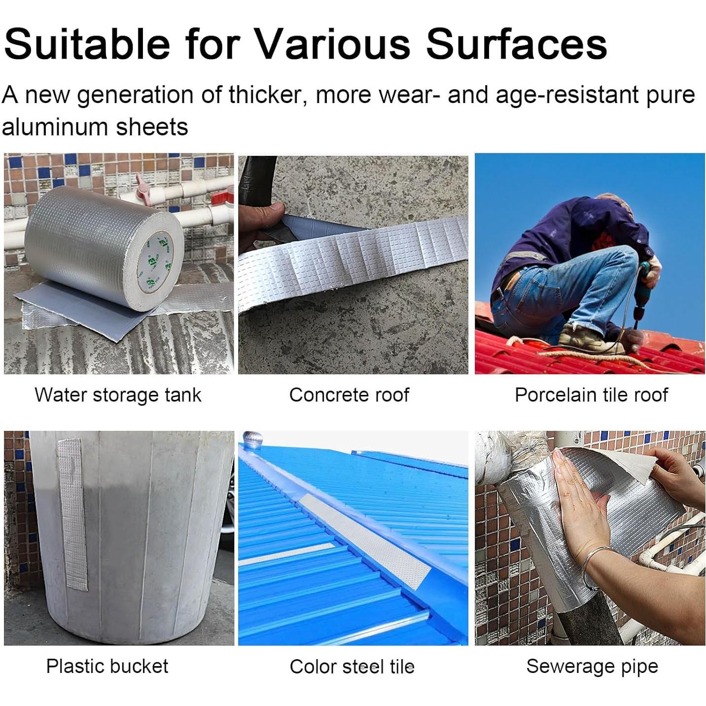 Cinta Butílica BOMEI PACK 20.32 cm x 5 m Impermeable Multiuso