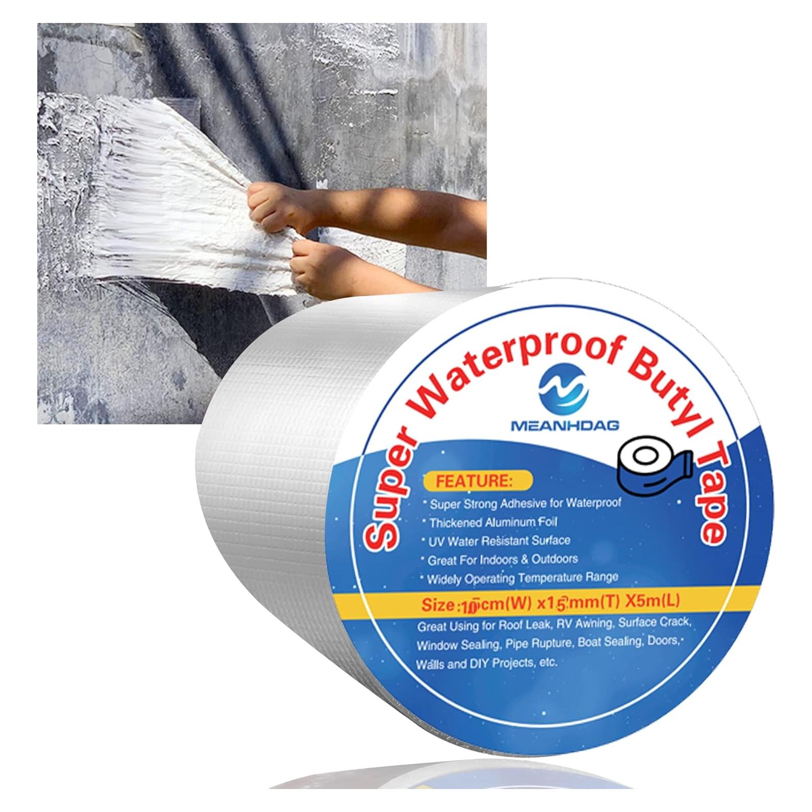 Cinta Butílica Impermeable MEANHDAG 10 cm x 5 m para Reparación