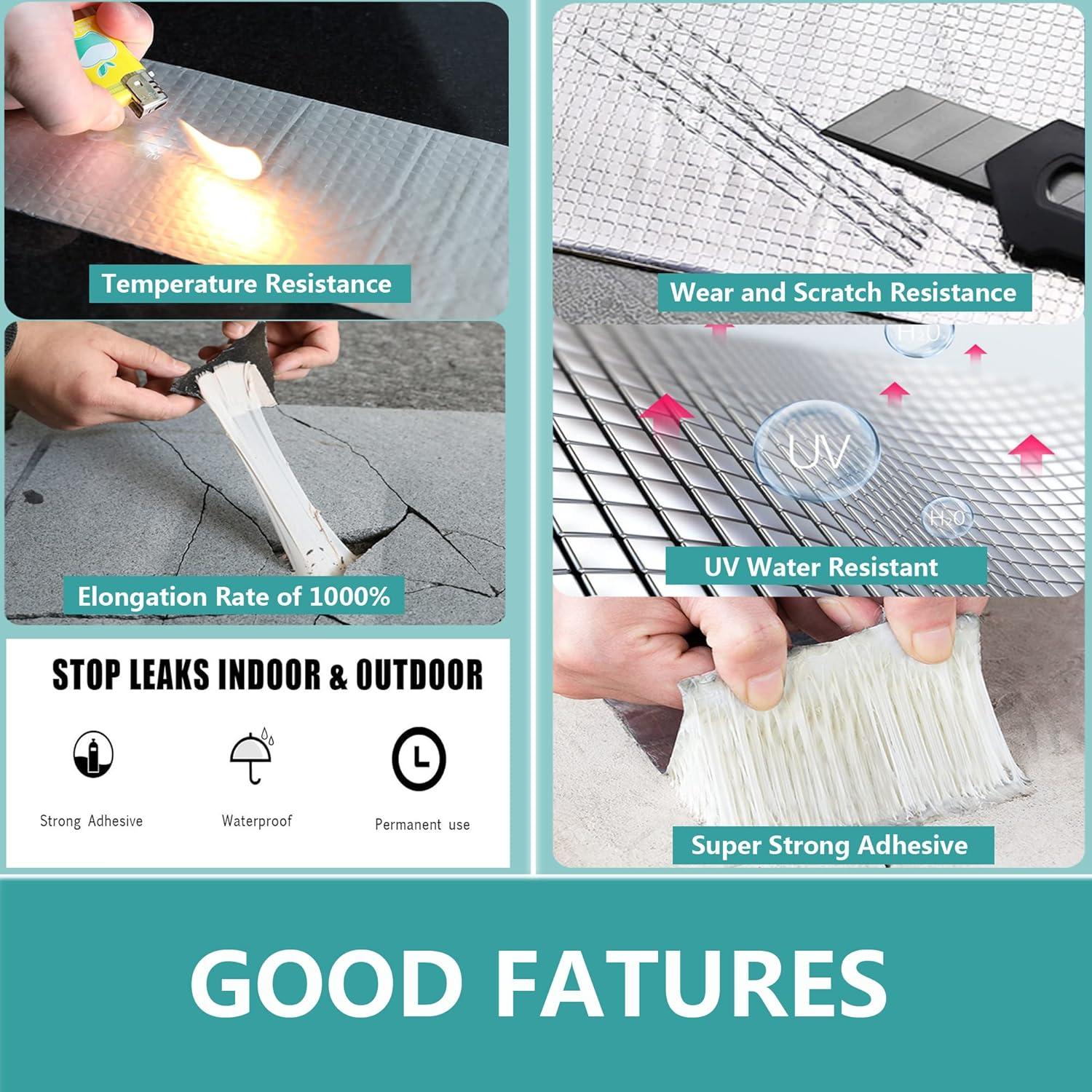 Cinta Butílica Impermeable MEANHDAG 10 cm x 5 m para Reparación