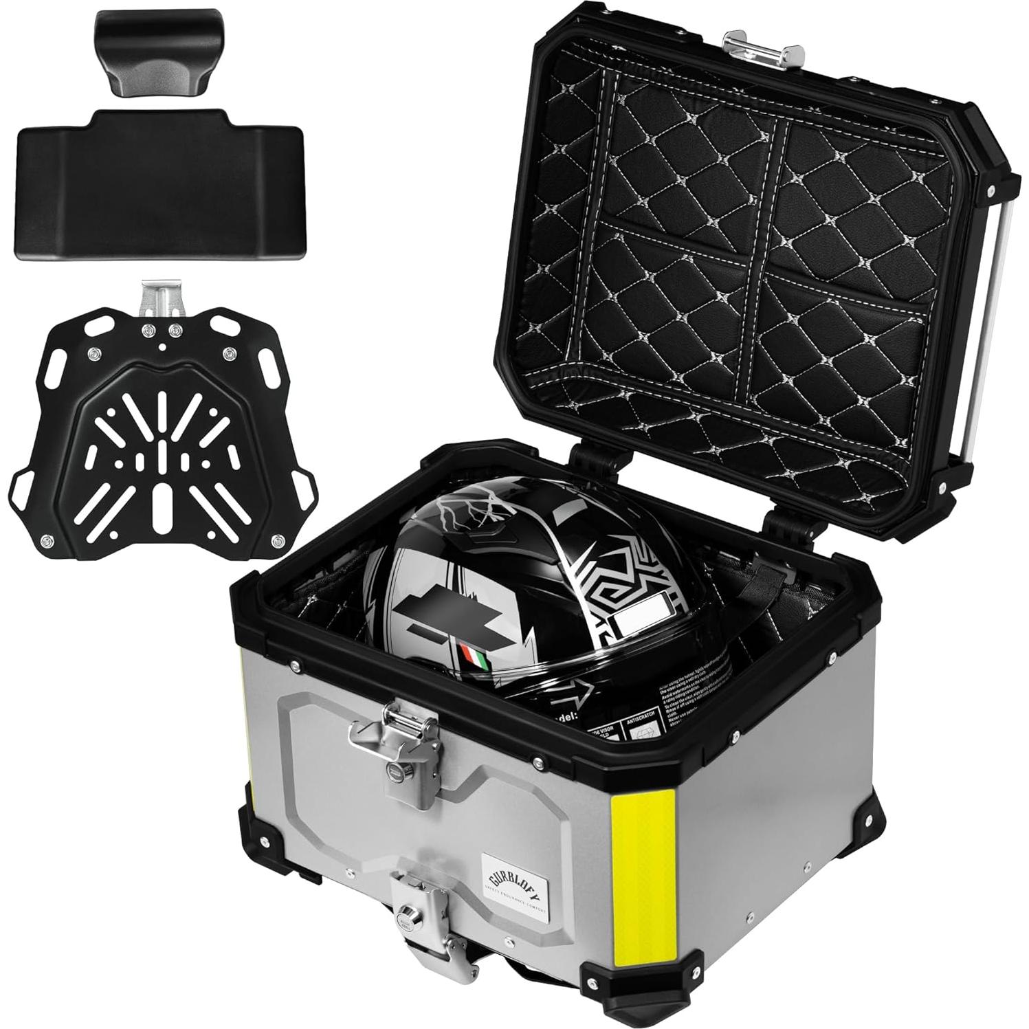 Maletero de Motocicleta GURBLOFY 45L Aluminio Impermeable