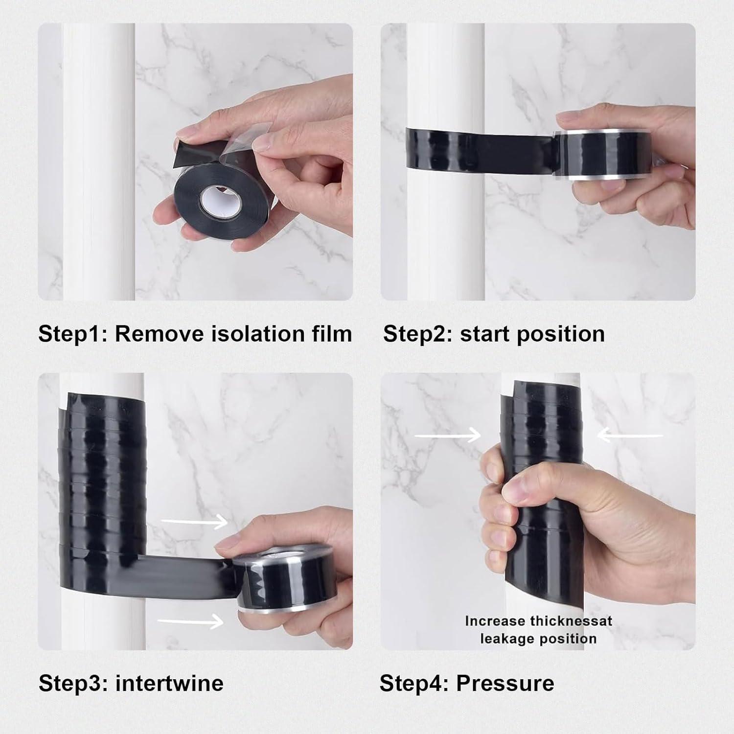 Cinta de Silicona Autoadhesiva SIKEDEPRO 2 Rollos 2.5cm x 3m