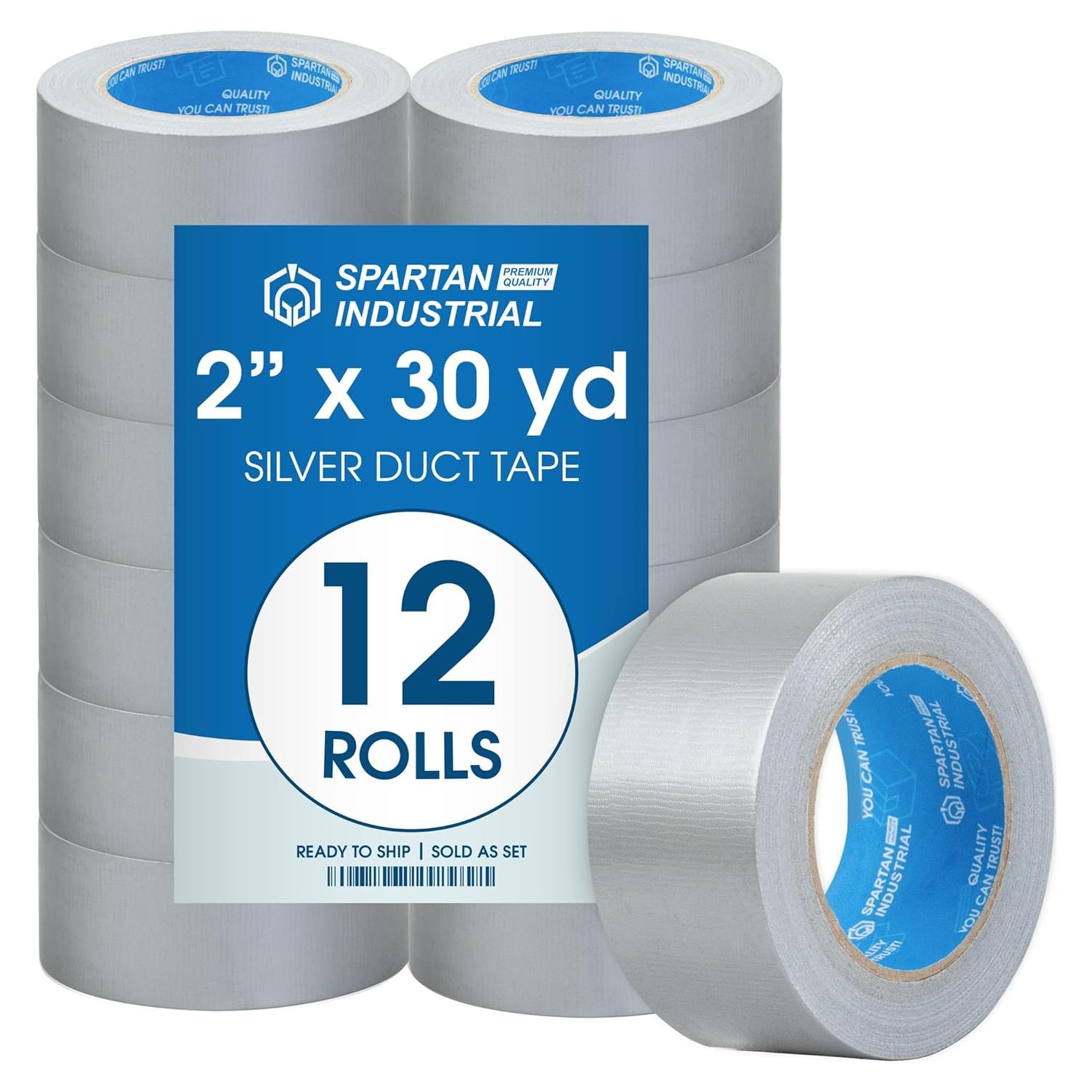 Cinta Adhesiva Plateada Spartan Industrial 2" x 27.43 m - 12 Rollos