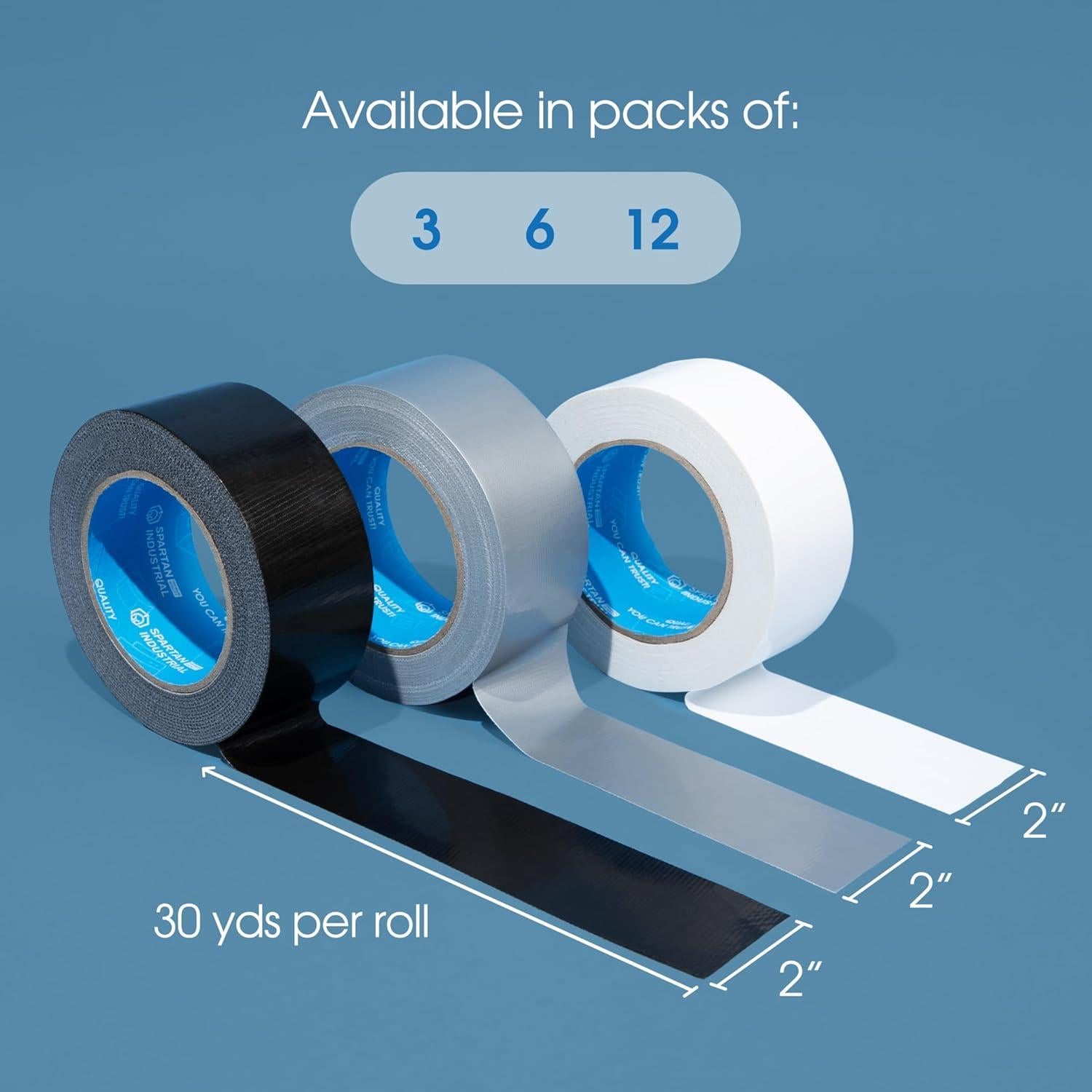 Cinta Adhesiva Plateada Spartan Industrial 2" x 27.43 m - 12 Rollos