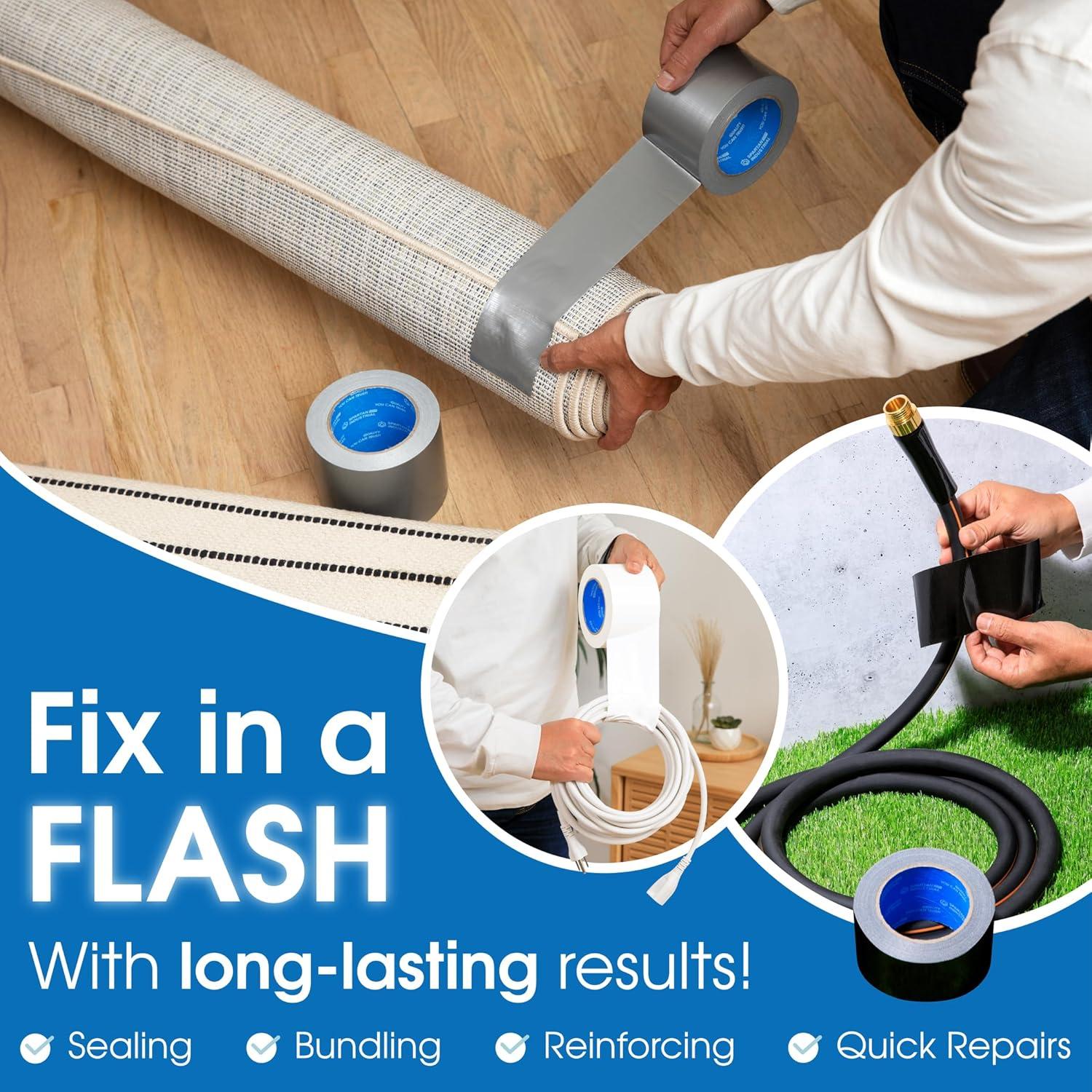 Cinta Adhesiva Plateada Spartan Industrial 2" x 27.43 m - 12 Rollos