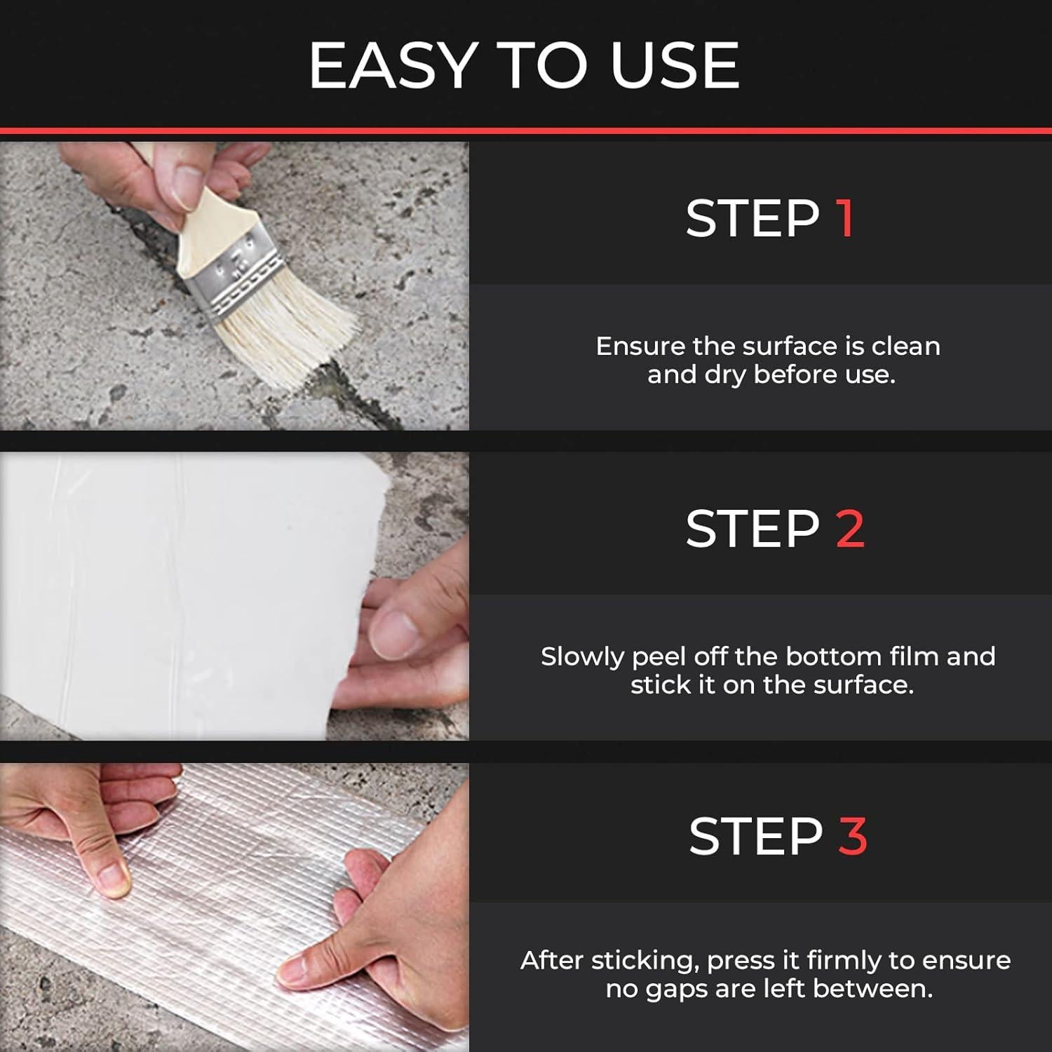 Cinta Impermeable de Butilo NTZ 50cm x 10m para Reparaciones