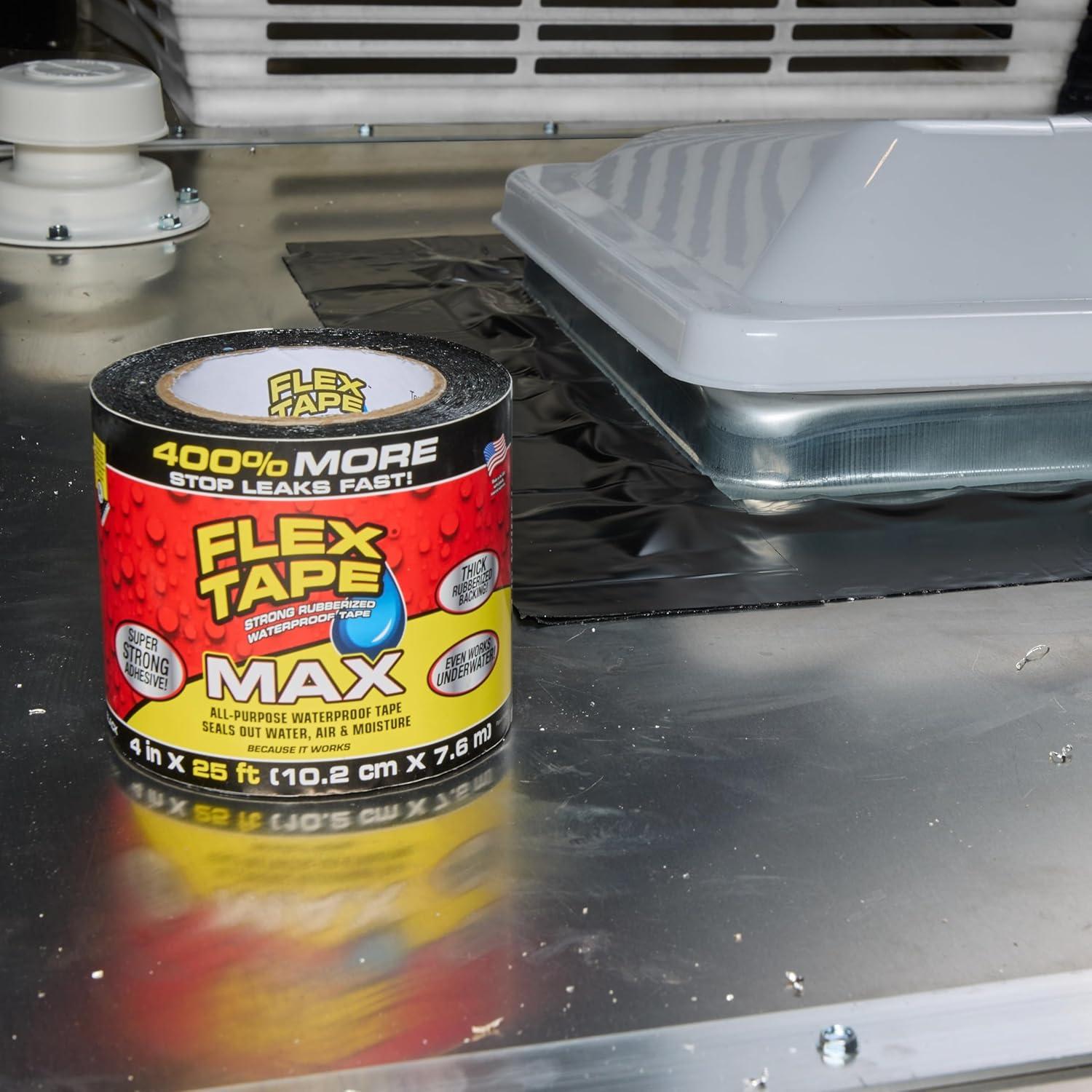 Cinta Flex Caucho Impermeable 10 cm x 1.52 m - Paquete de 2