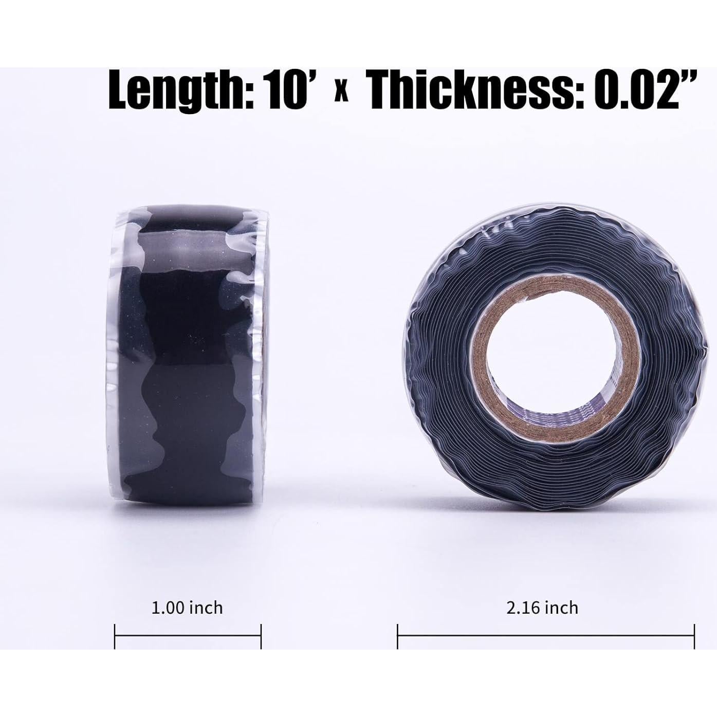 Cinta de Silicona Auto Fusionante Maxwel 1" x 3.05m Negra