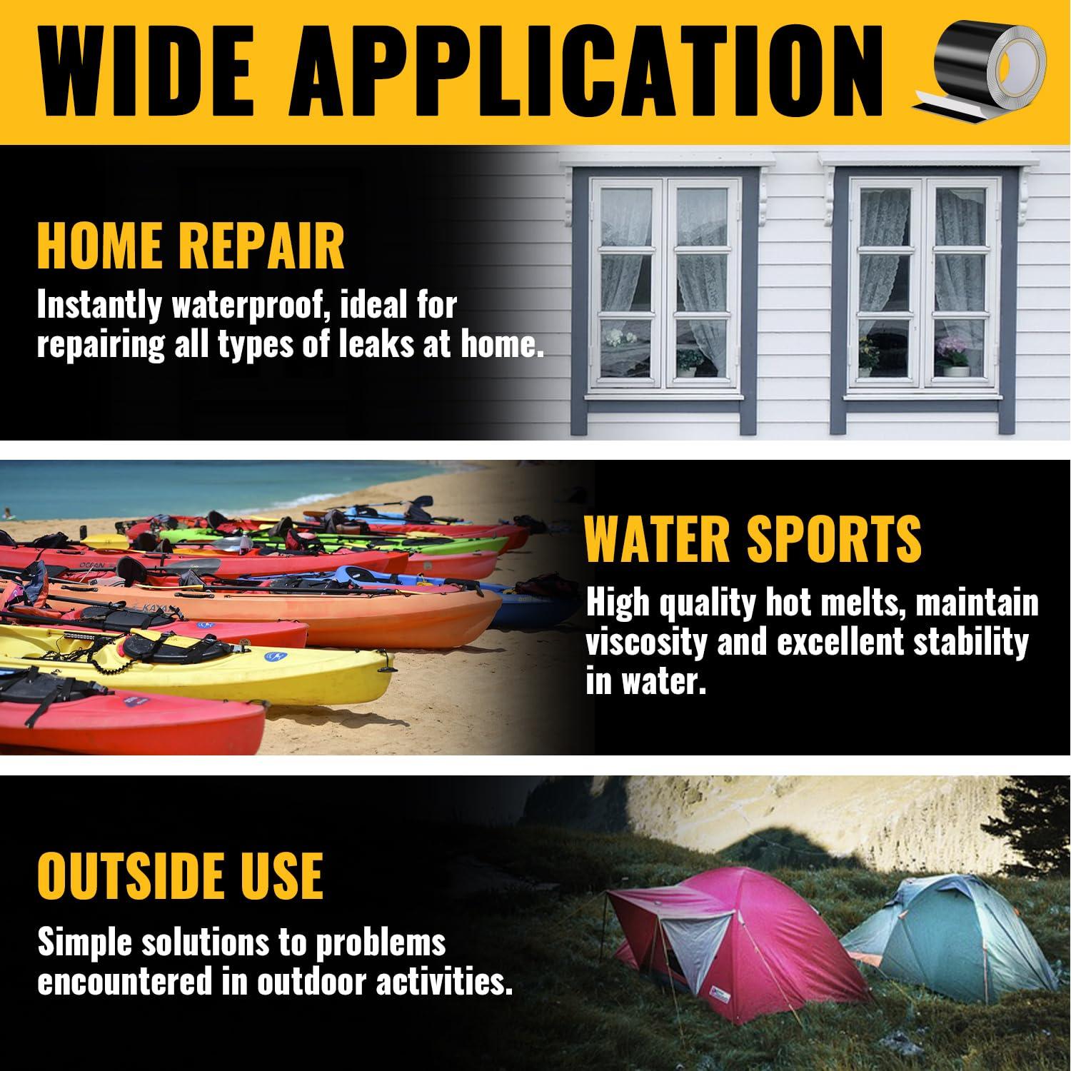 Cinta Impermeable VIVIDA 4" x 10' (1.22m) para Reparaciones