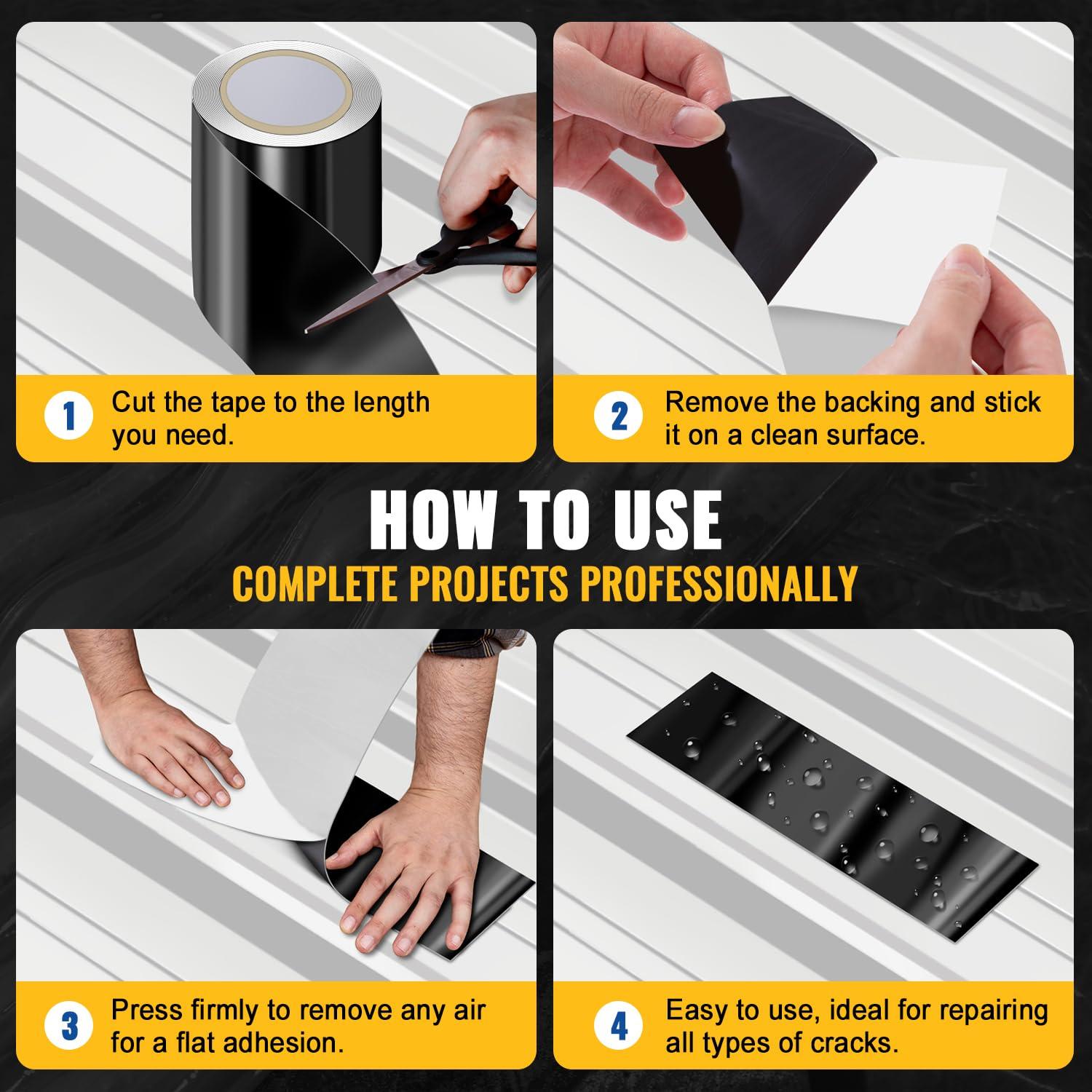 Cinta Impermeable VIVIDA 4" x 10' (1.22m) para Reparaciones